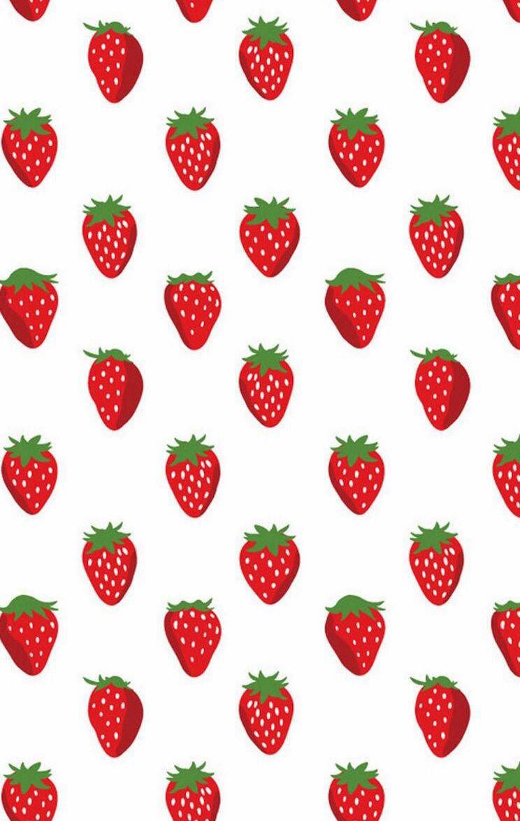 Strawberry Wallpaper. Fruit wallpaper, Pattern wallpaper