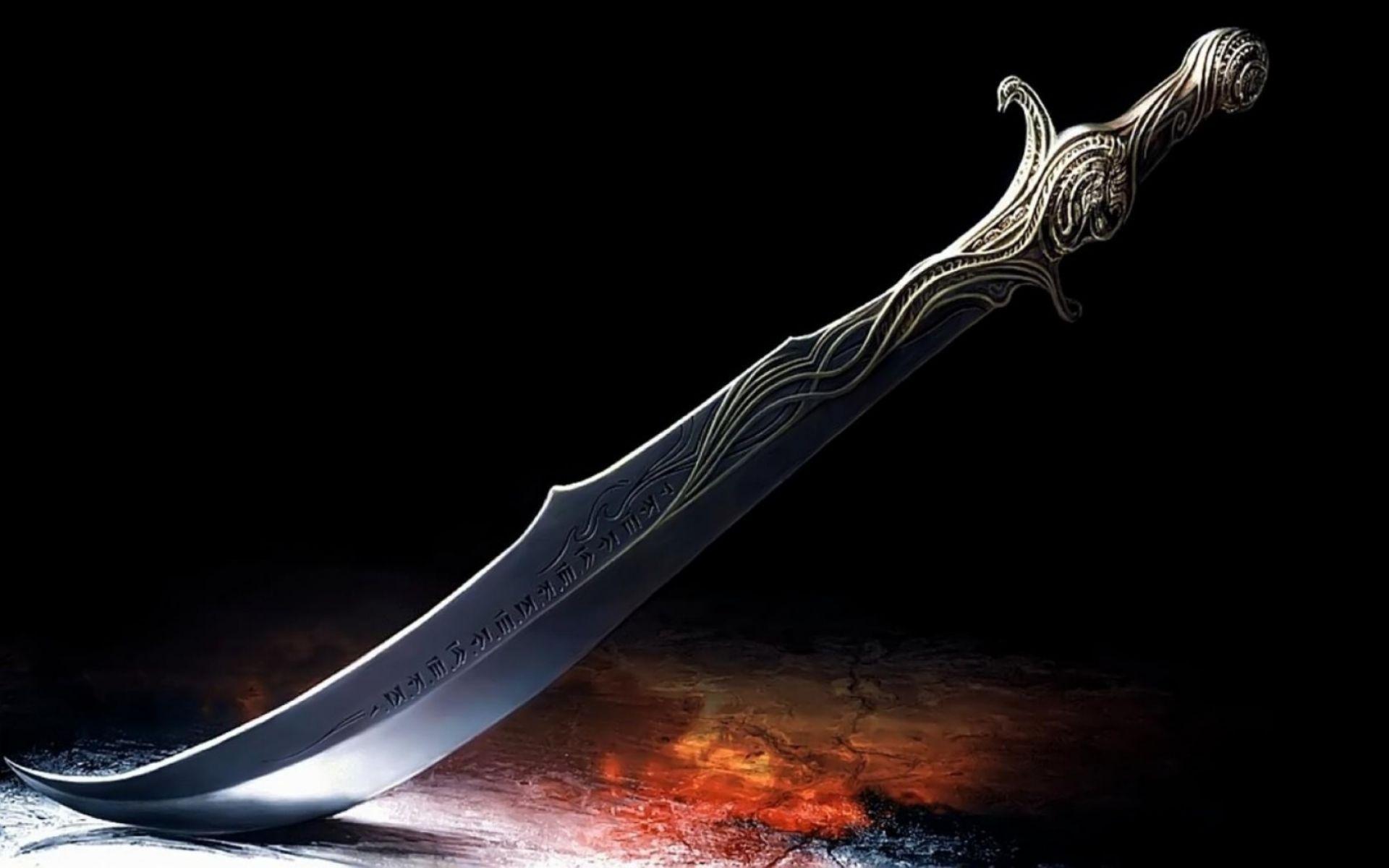 3D Hindu Sword With Fire Wallpaper. HD 3D and Abstract Wallpaper