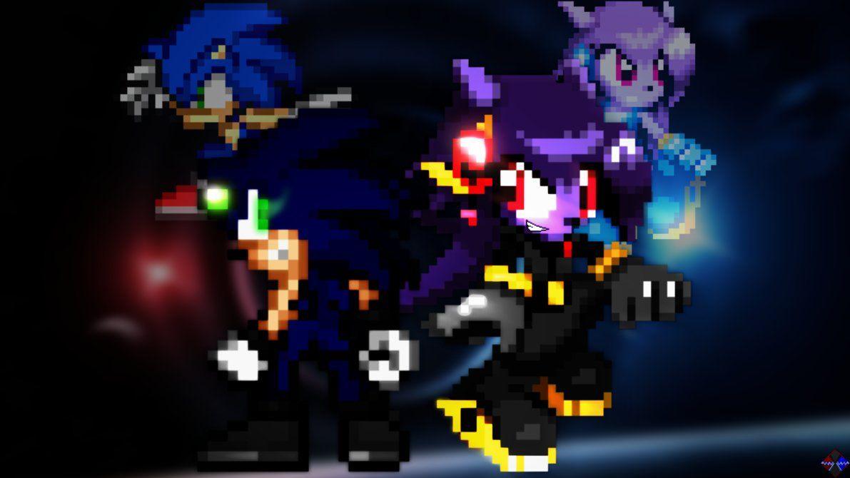 RQ Sonic Black And Lilac Black Wallpaper By Xerex Kai