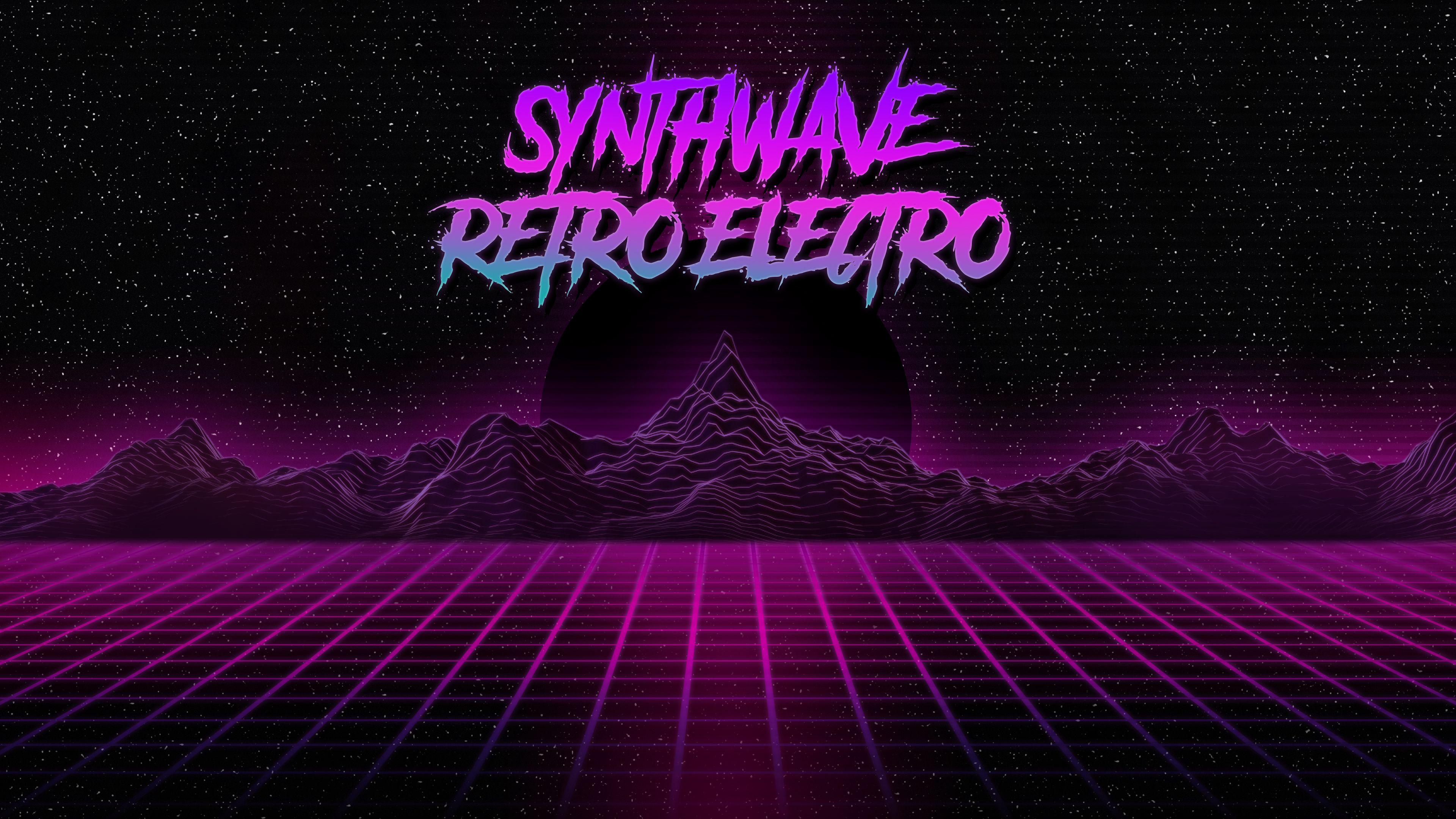 Synthwave Retro Electro Wallpaper [3840x2160]. Beautiful Wallpaper
