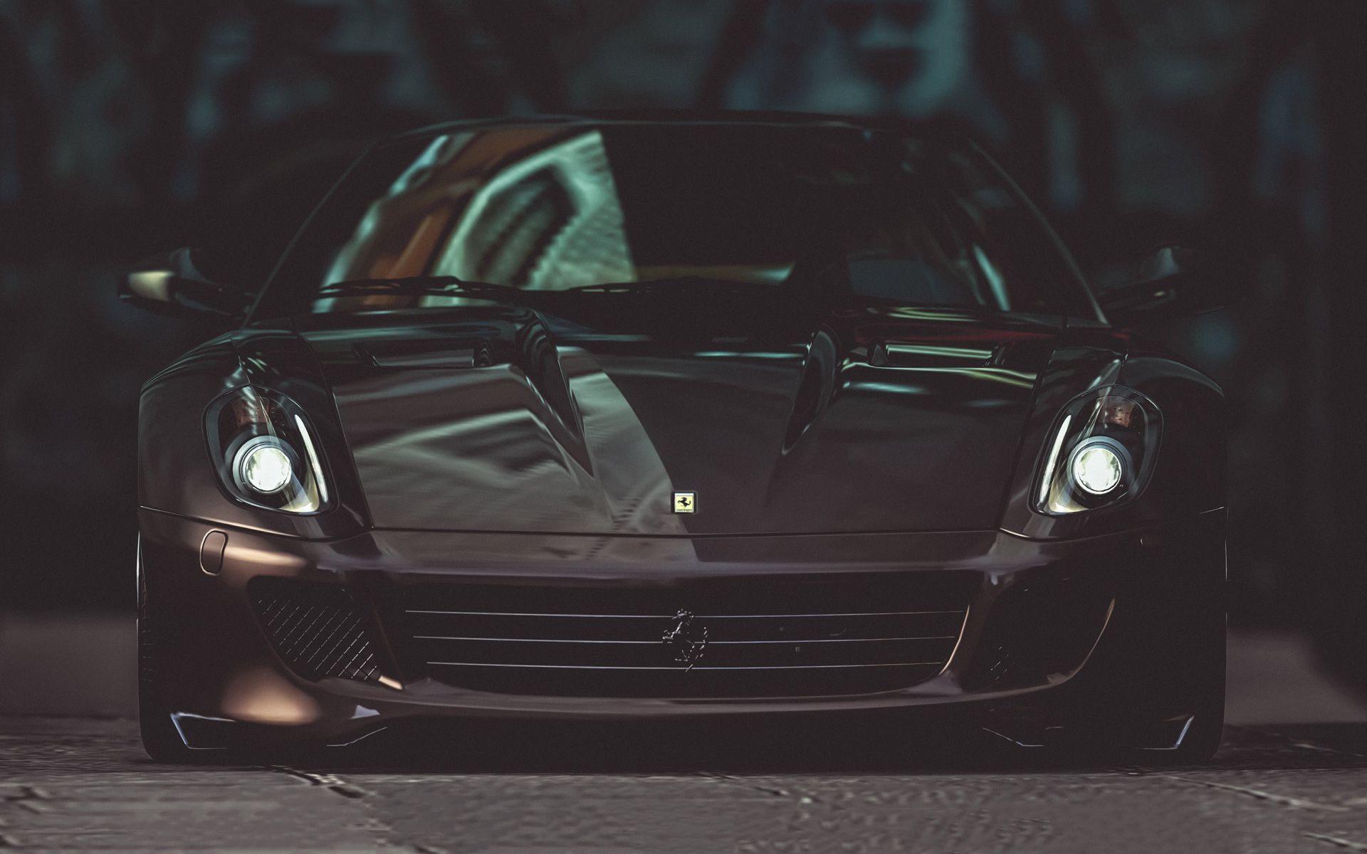 Black ferrari 599 gto