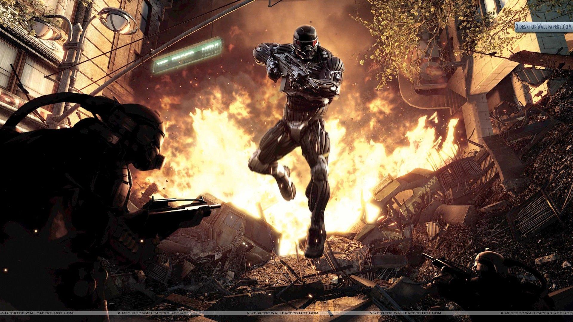 Crysis 2 Burning City Wallpaper