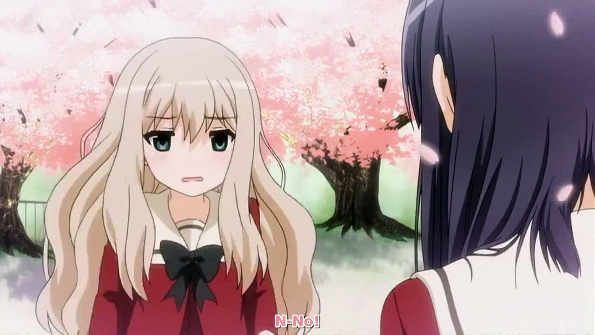 Romantic Yuri Anime Kiss (1)