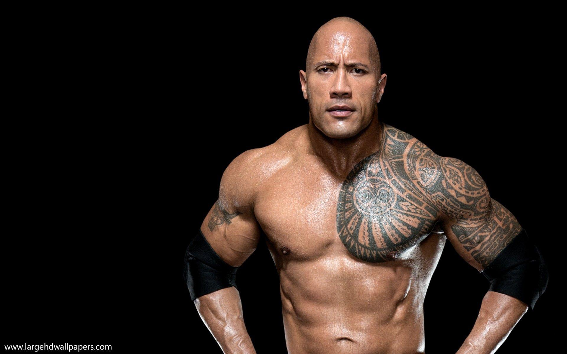 WWE Superstar Dwayne The Rock Johnson Body HD Wallpaper
