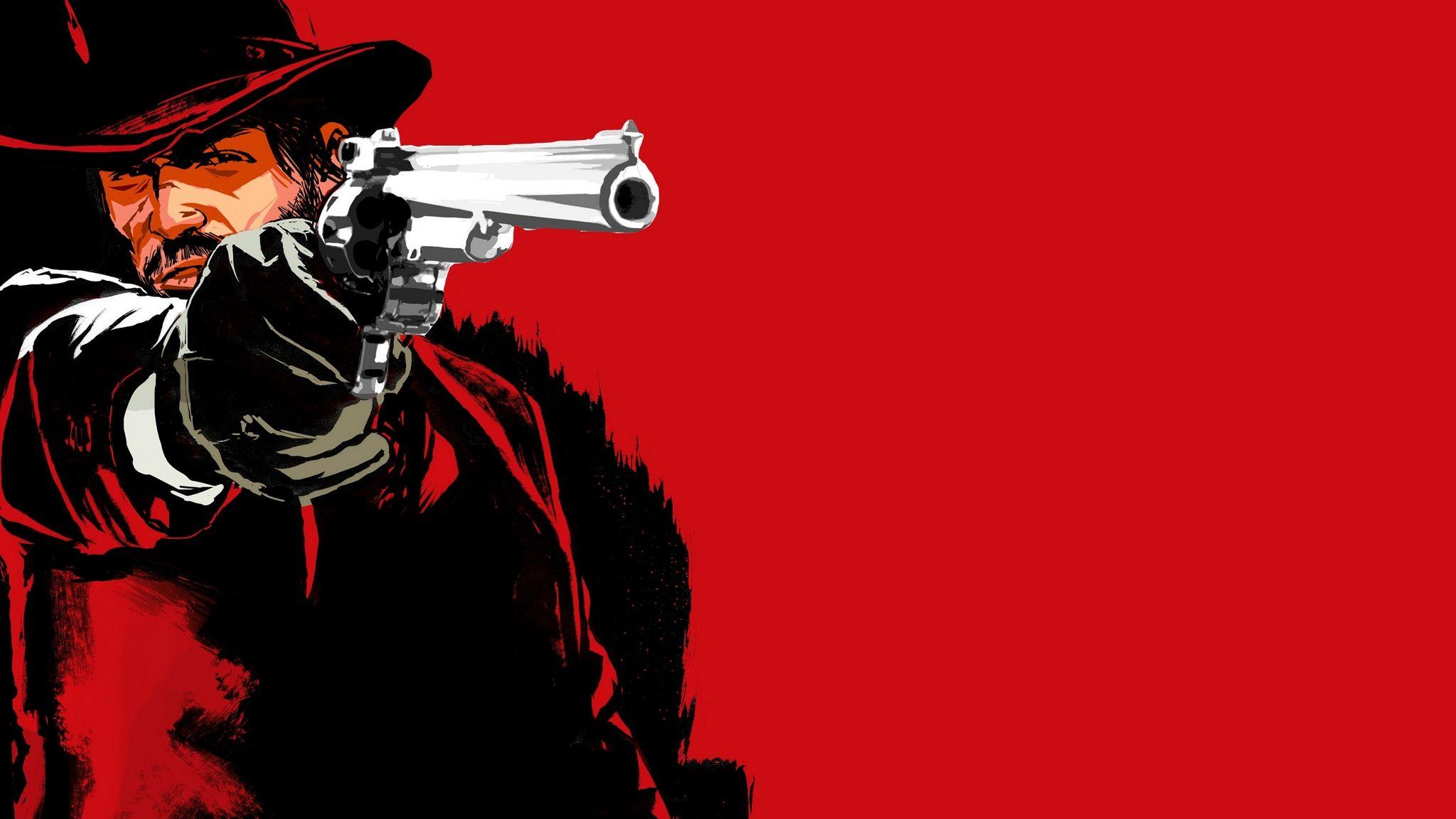 Download wallpaper 2048x1152 red dead redemption game, pistol