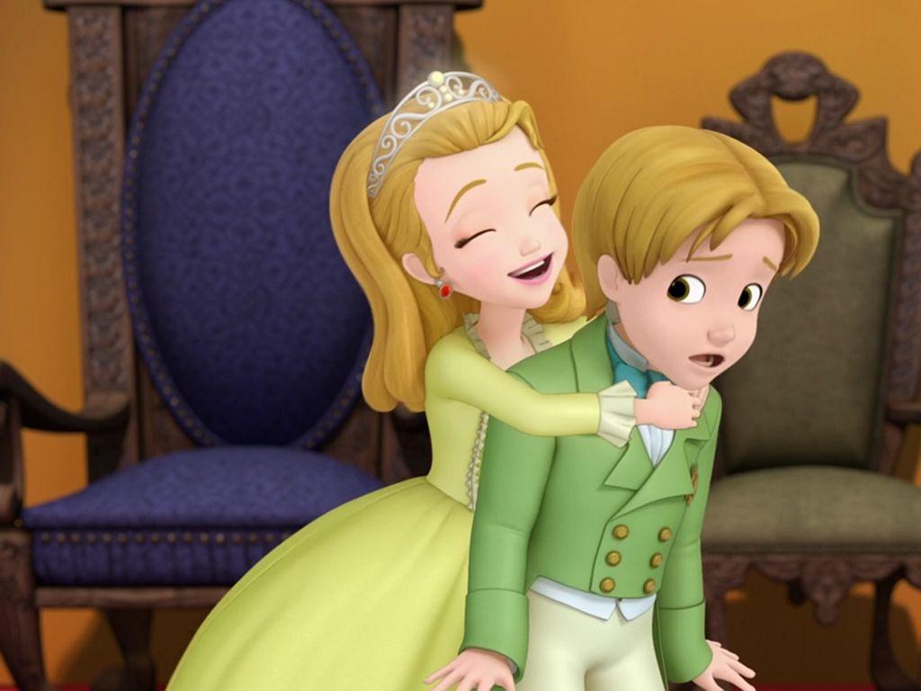 Sofia the First 1024by768 Desktop Wallpaper: Amber and James.