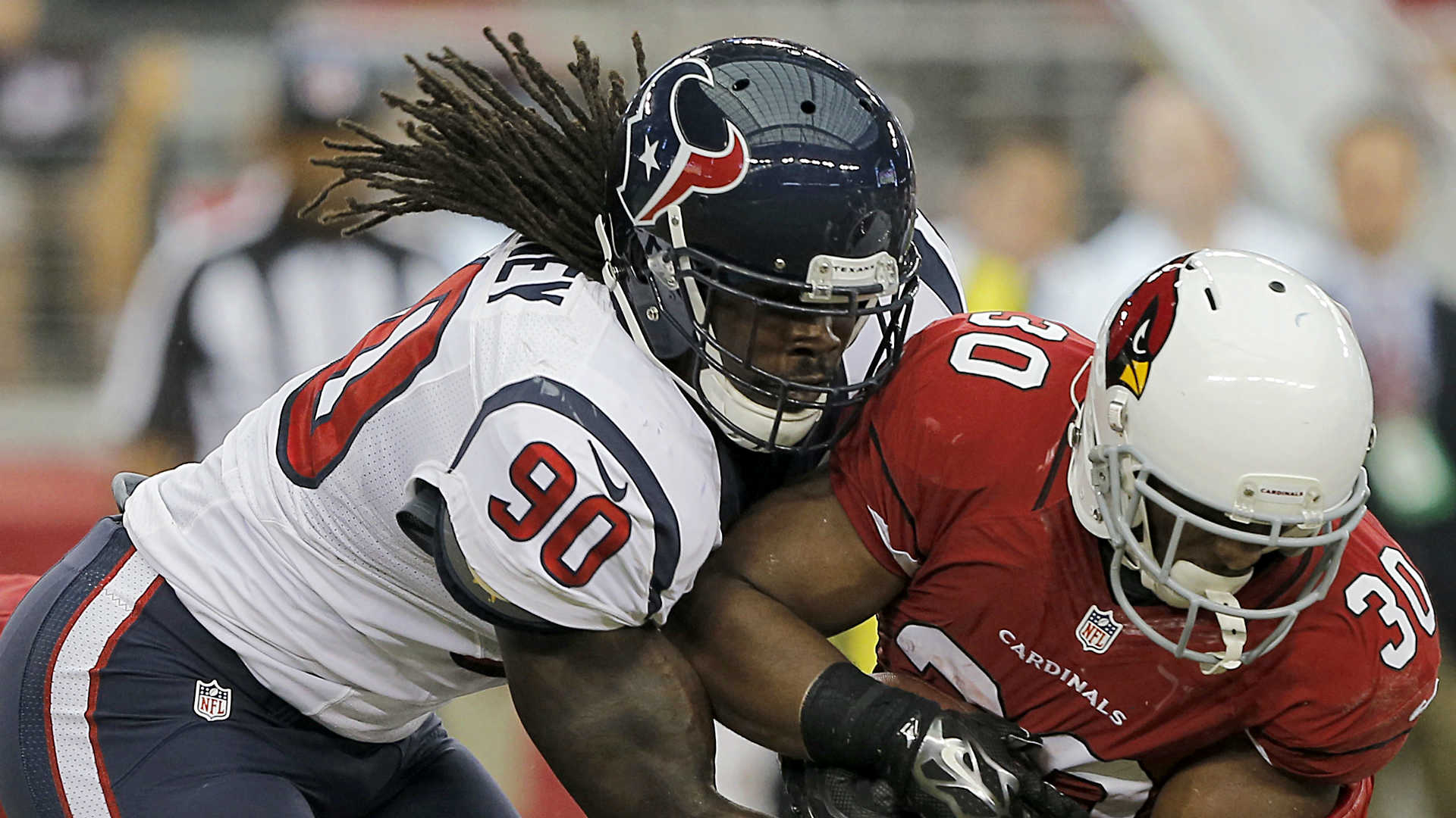 Jadeveon Clowney debuts for Texans, begins with bang. NFL