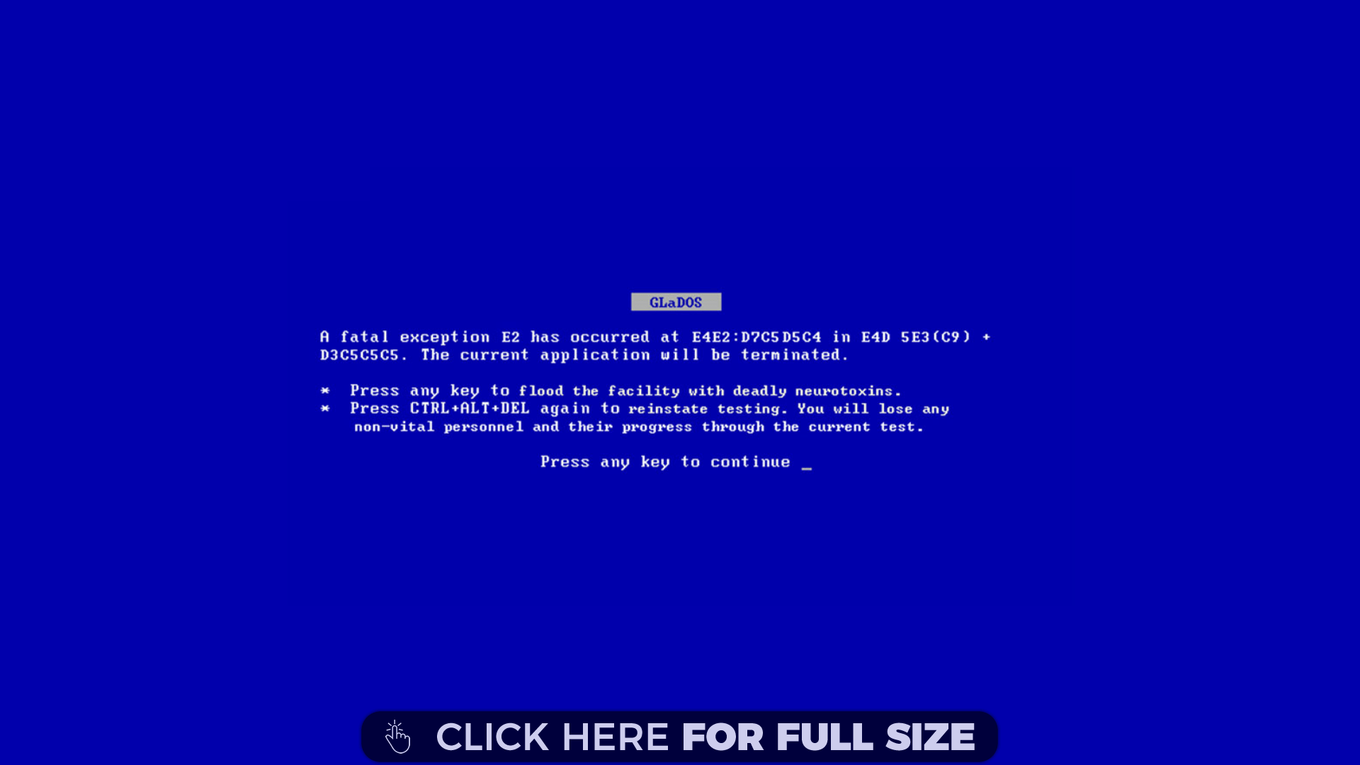 Portal 2 Blue Screen