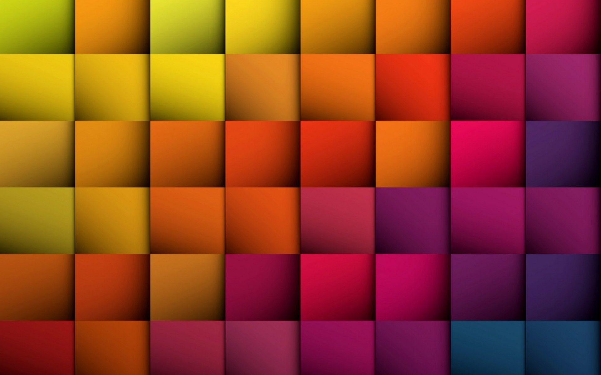 3D Colorful Checks Walls HD Wallpaper