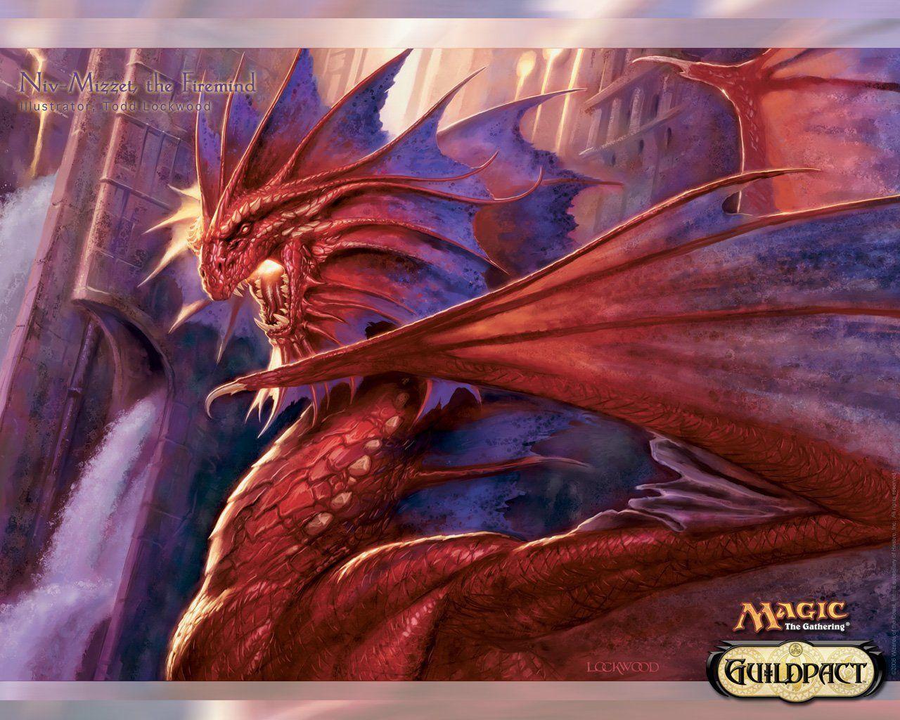 Magic The Gathering Dragon Wallpaper. Baú do RPG