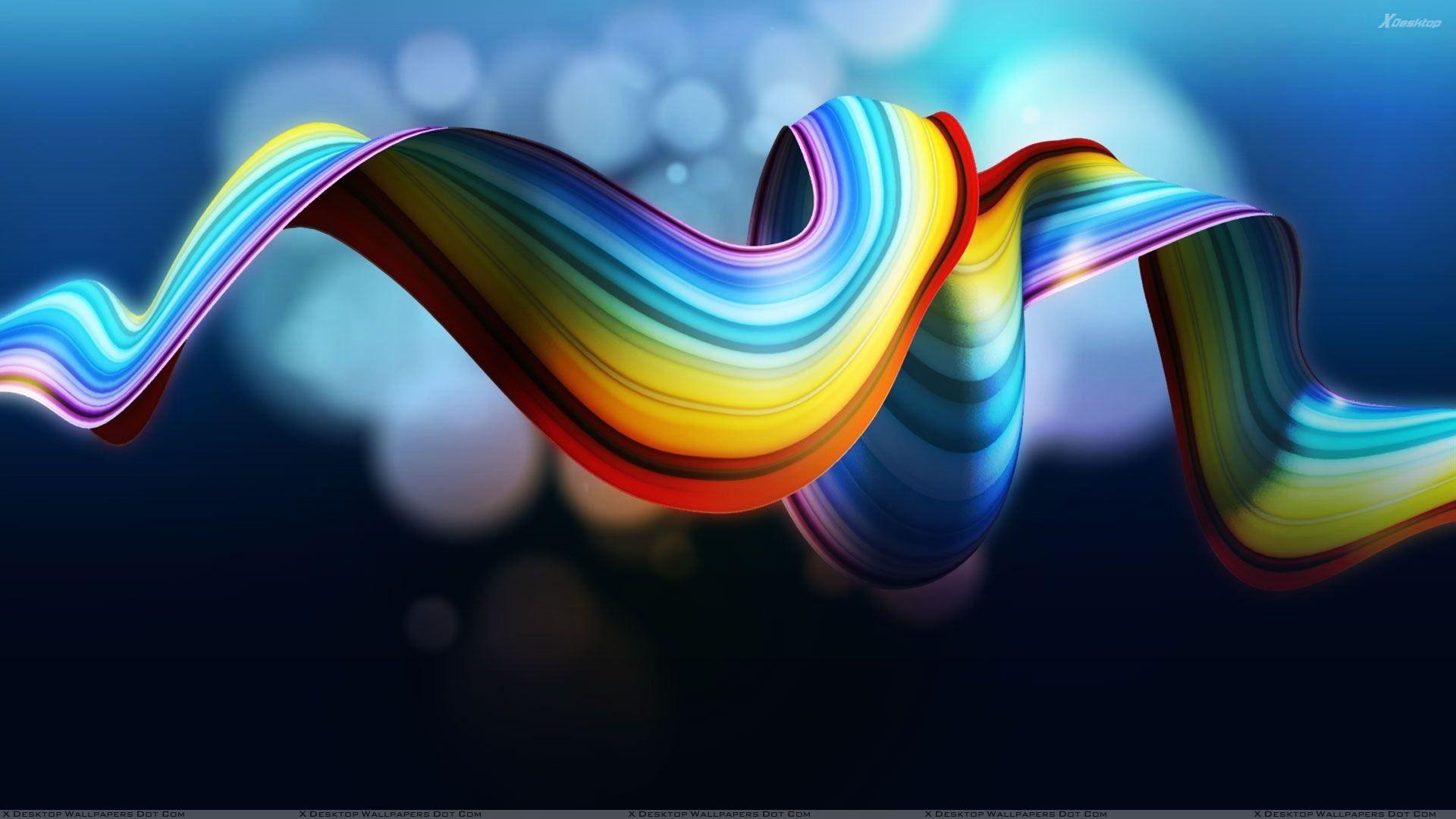 Cool Rainbow Abstract Wallpaper
