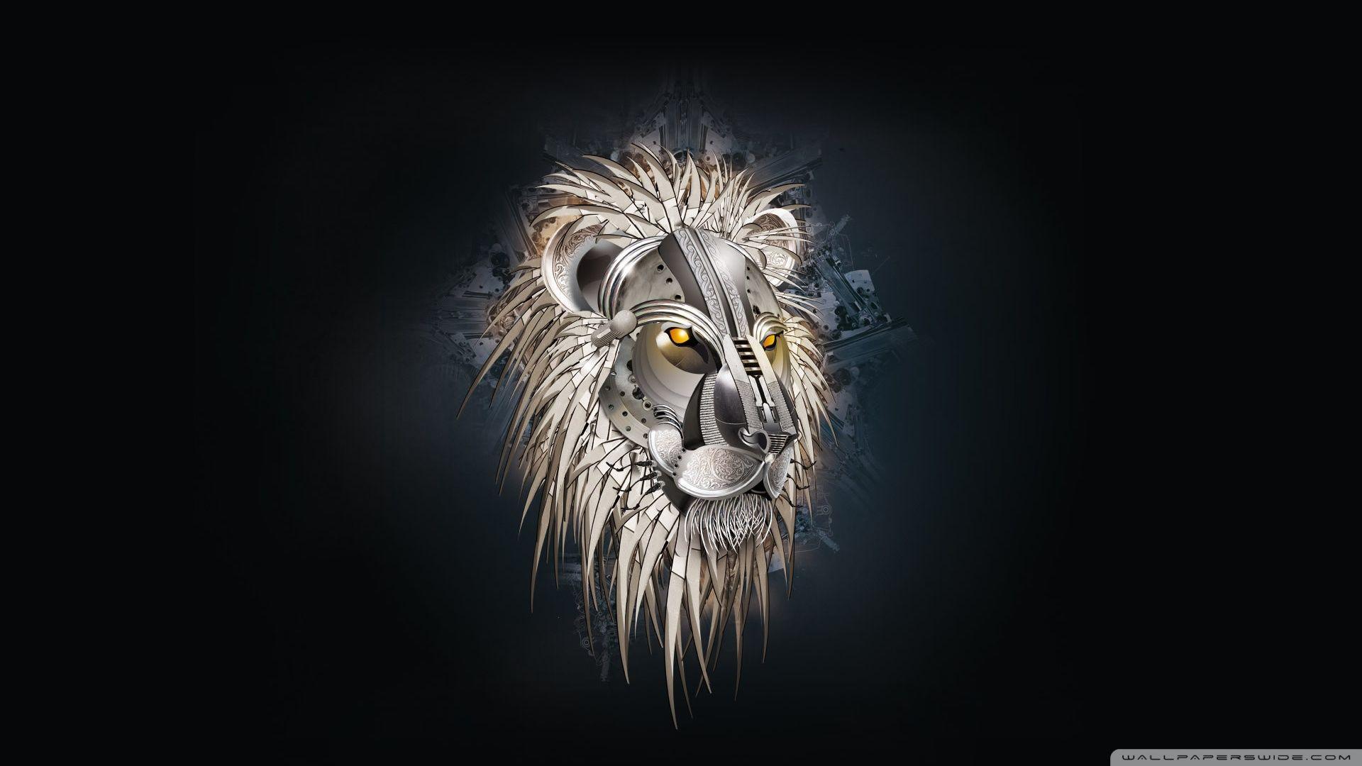 Lion With Crown Wallpaper Stylized Lion Wallpaper. Wallpaper Wide