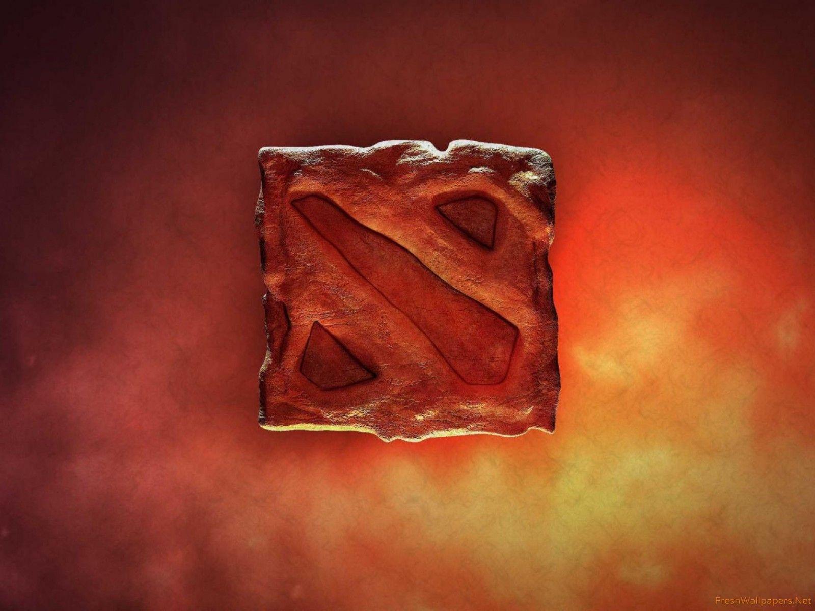 Red stone Dota 2 logo wallpaper