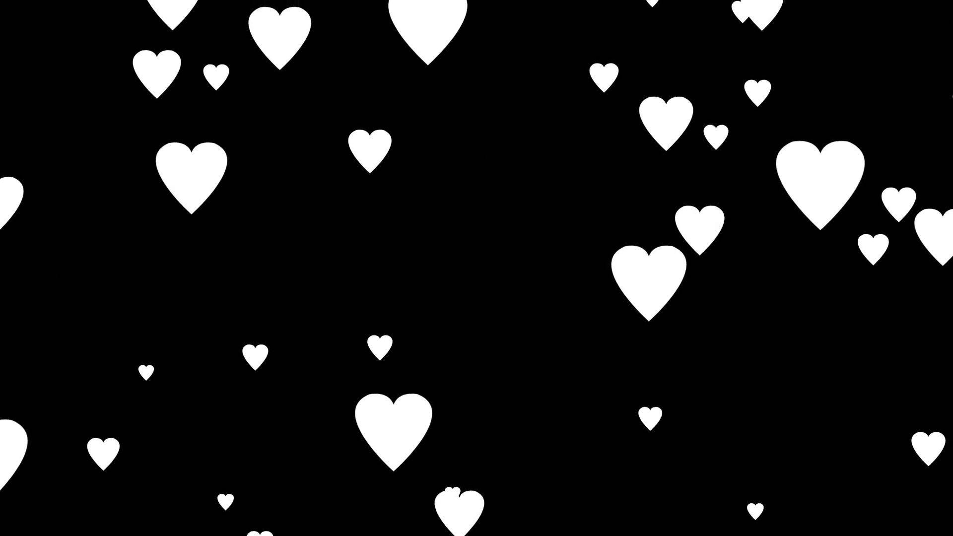 Hearts with Black Background