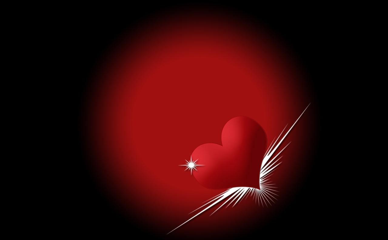 Black Heart Love Valentine HD Wallpaper