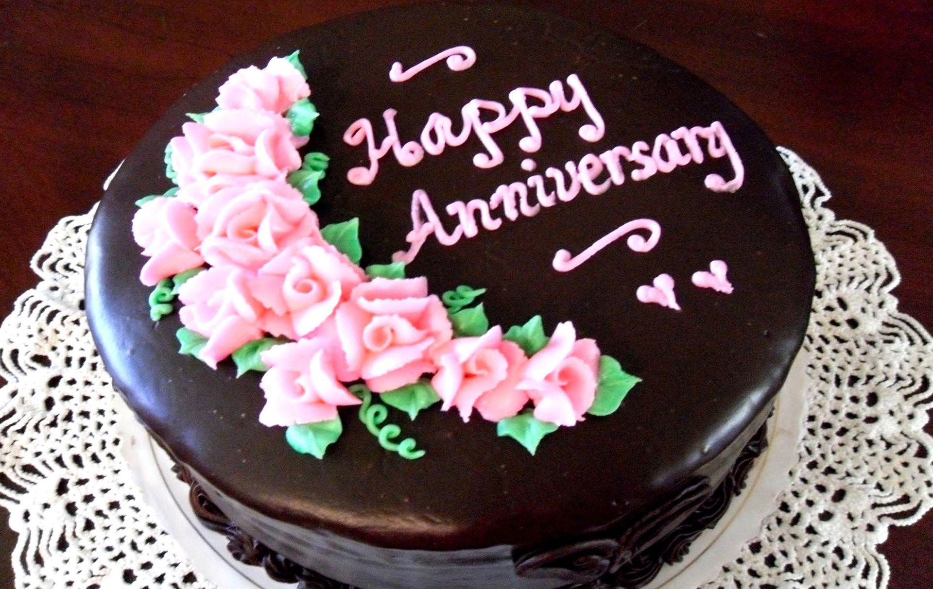 Anniversary chocolate cake wallpaper and background. Wallpaper