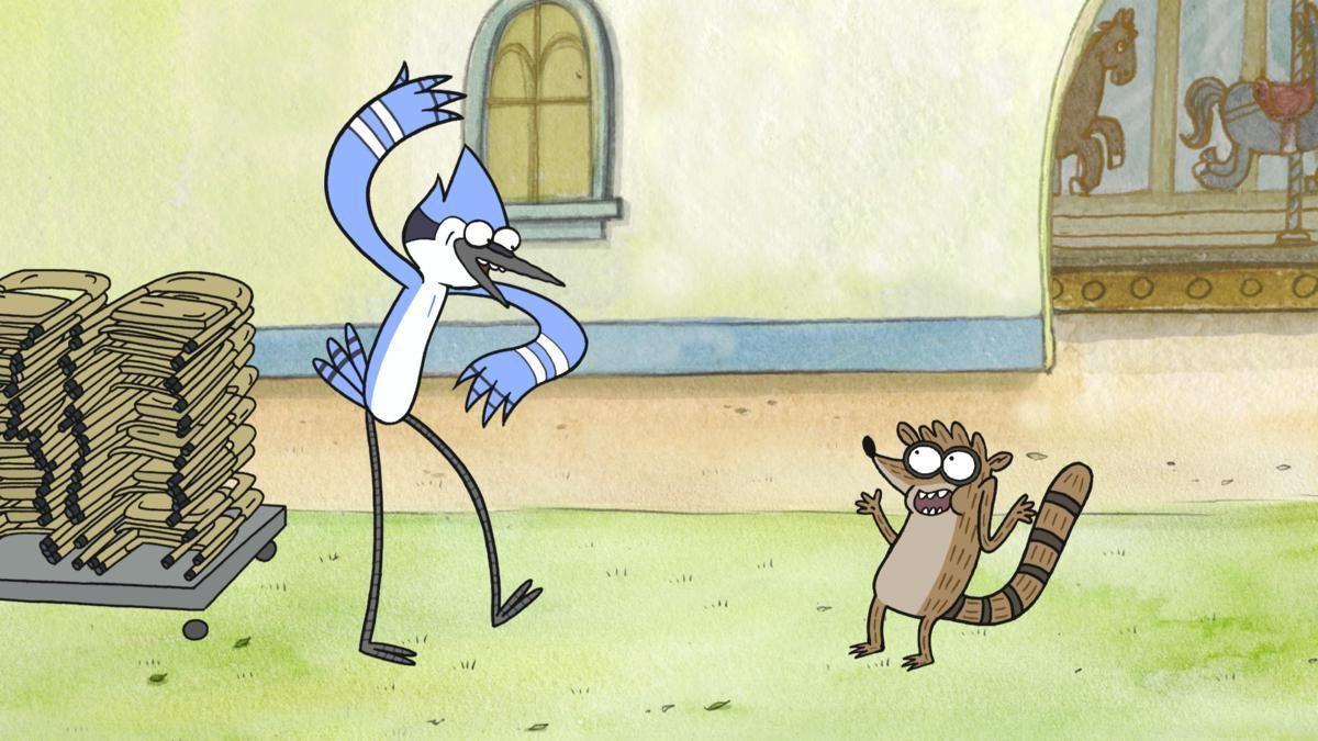 Mordecai and Rigby from Cartoon Network's REGULAR SHOW for I