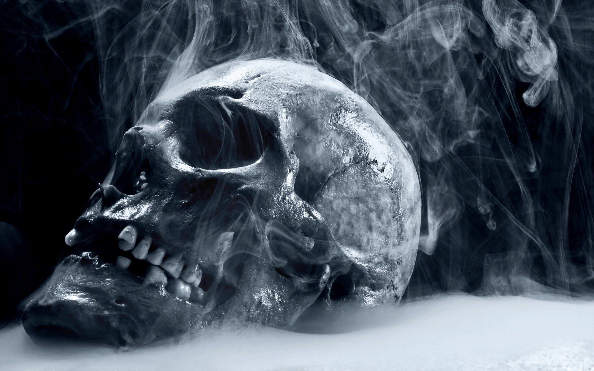 Dangerous HD Wallpaper Smoke Skull