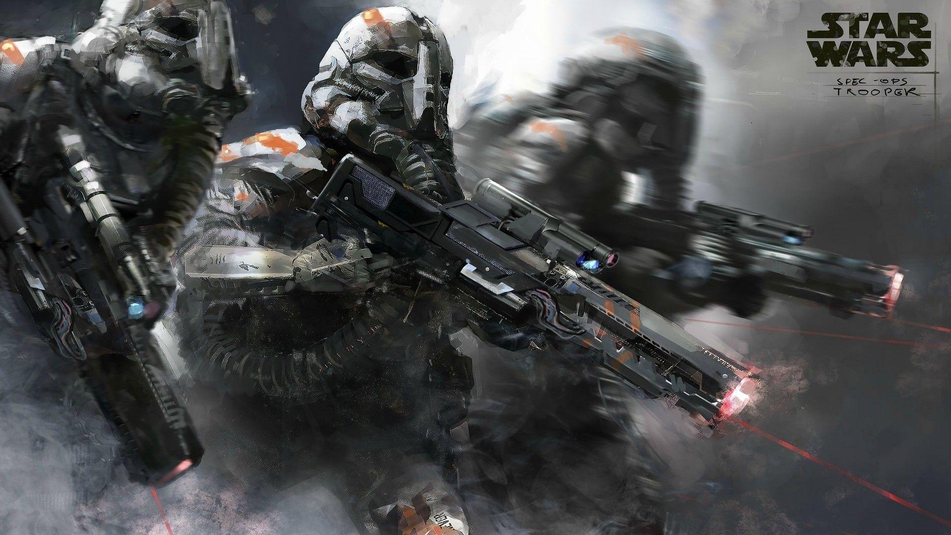 stormtrooper star wars movies gun artwork wallpaper and background