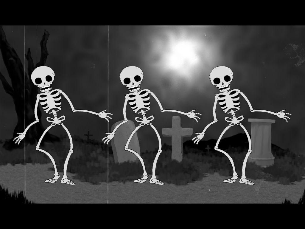 Halloween Wallpaper Halloween Wallpaper: Dancing Skeleton