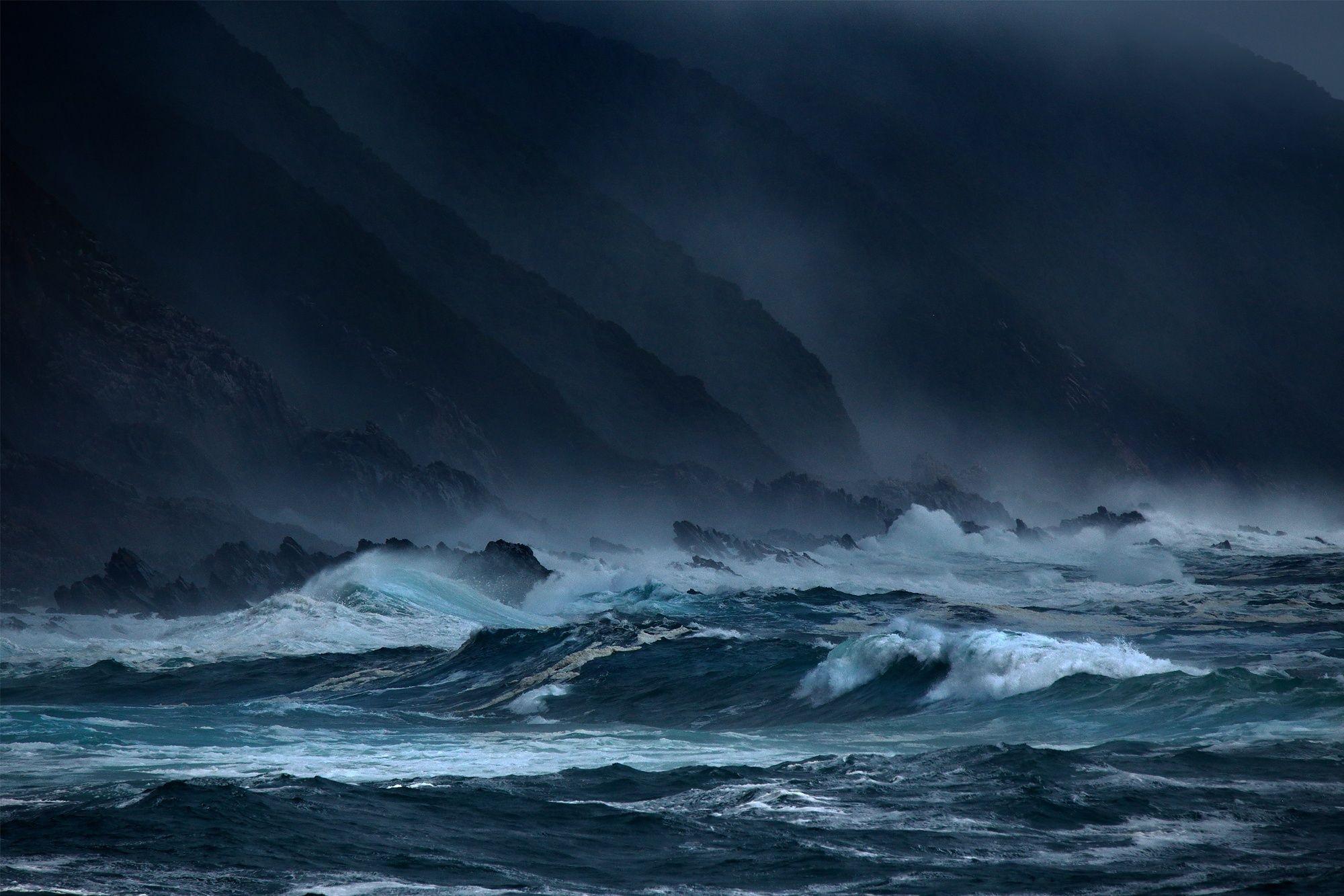 Dark Seas Ocean Waves. Wallpaper sea, waves, storms, rocks, sea
