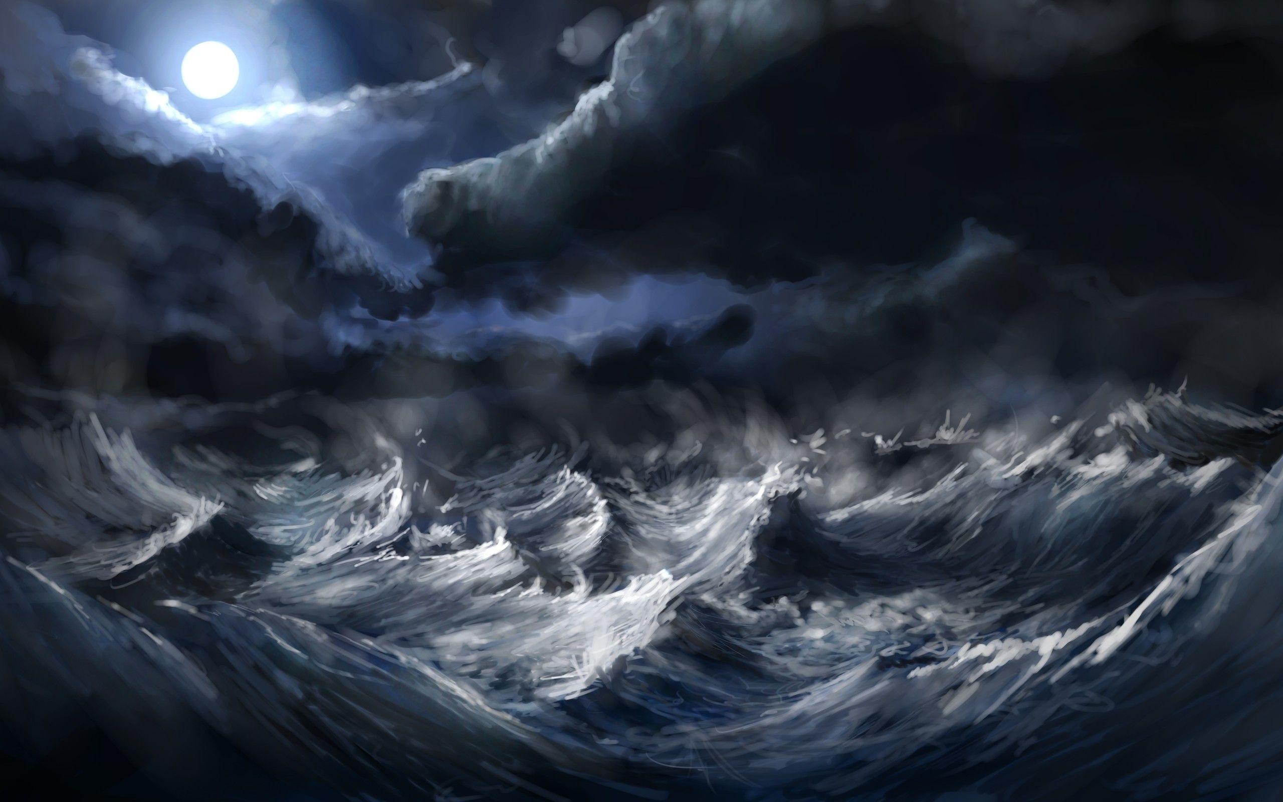 New Dark Ocean Storm Wallpaper Free To Download Wallpaper