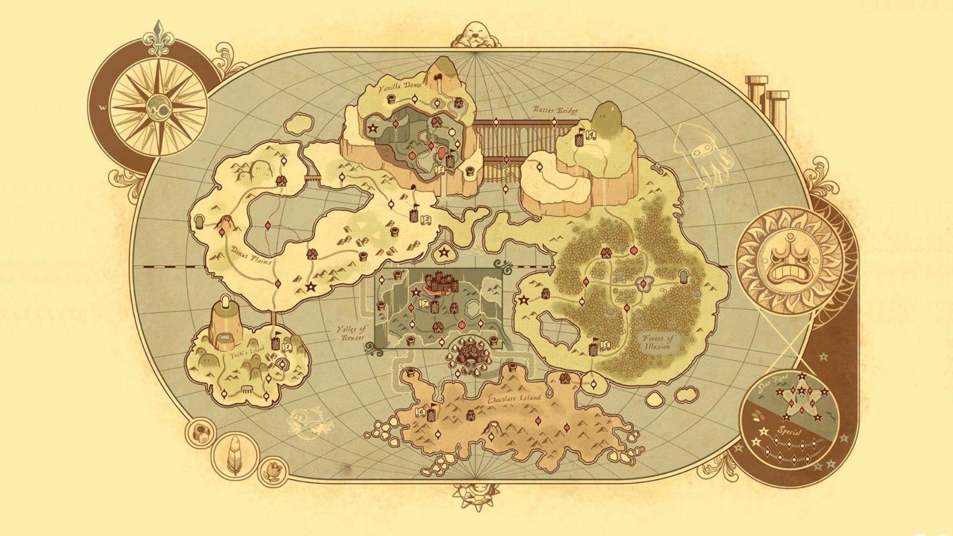 Super Mario World Map Wallpaper