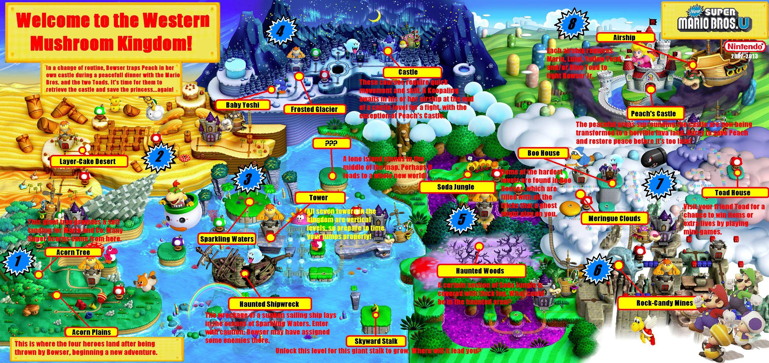 how many worlds in super mario bros u