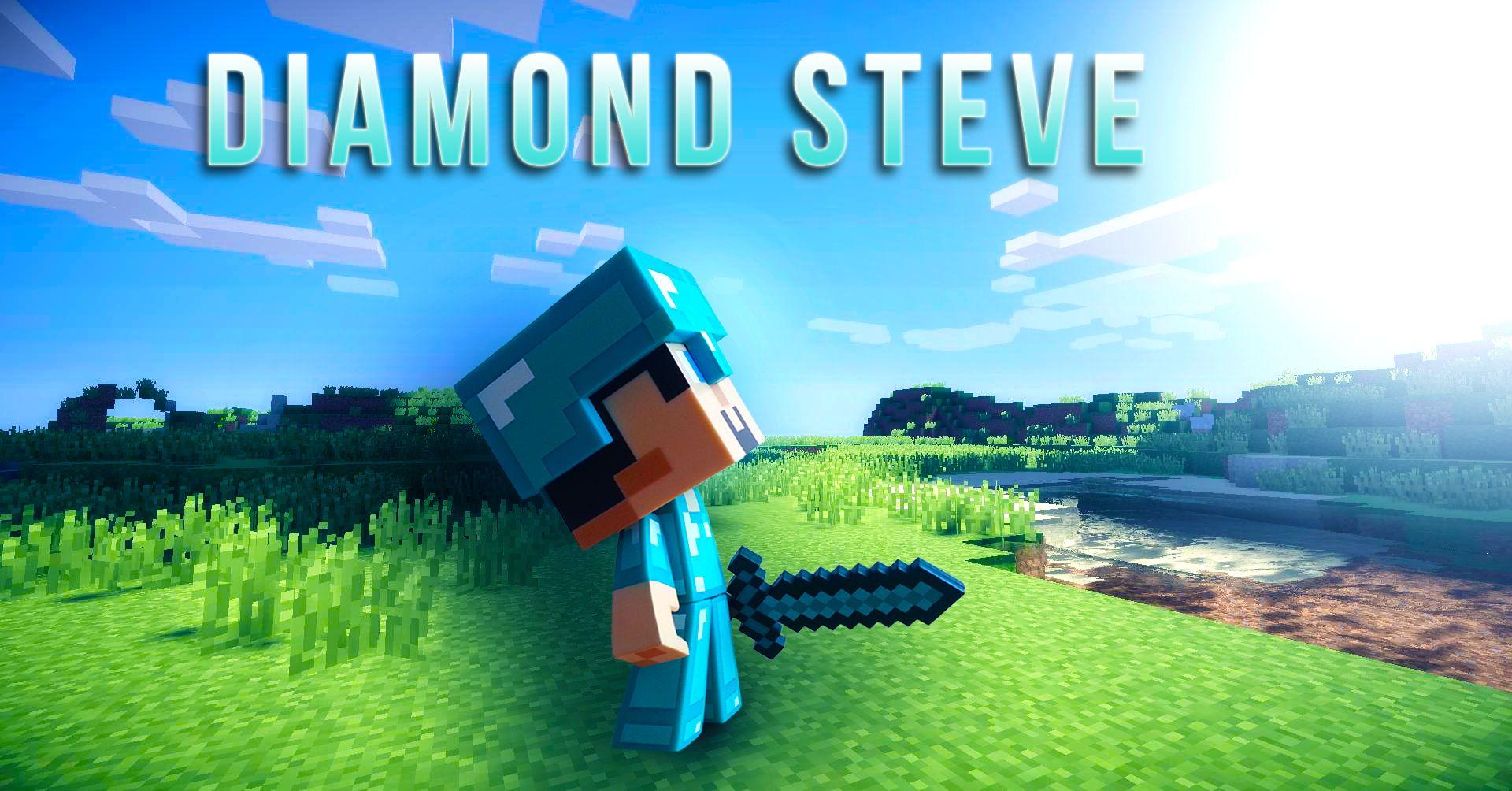 Minecraft Diamond Steve Wallpaper (text)