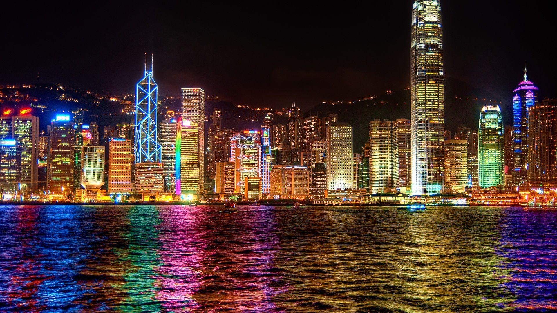 Cool High Definition Wallpaper. Most Beautiful Cities, City Lights At Night, City Wallpaper