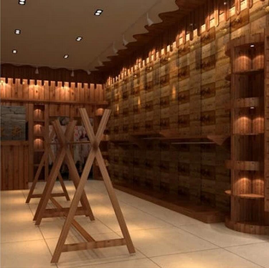 American country style wood pattern wine bar wallpaper restaurant