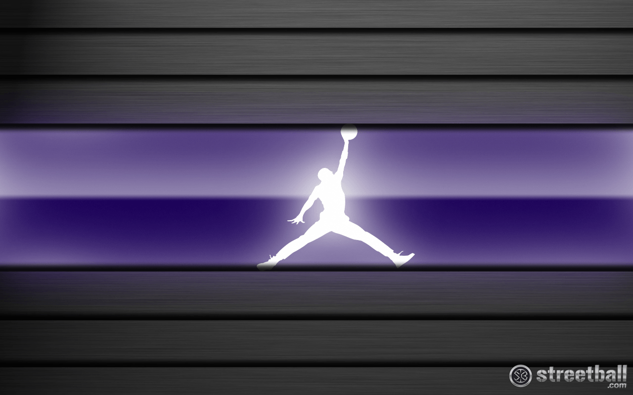 Download Purple Jordan Back View Wallpaper