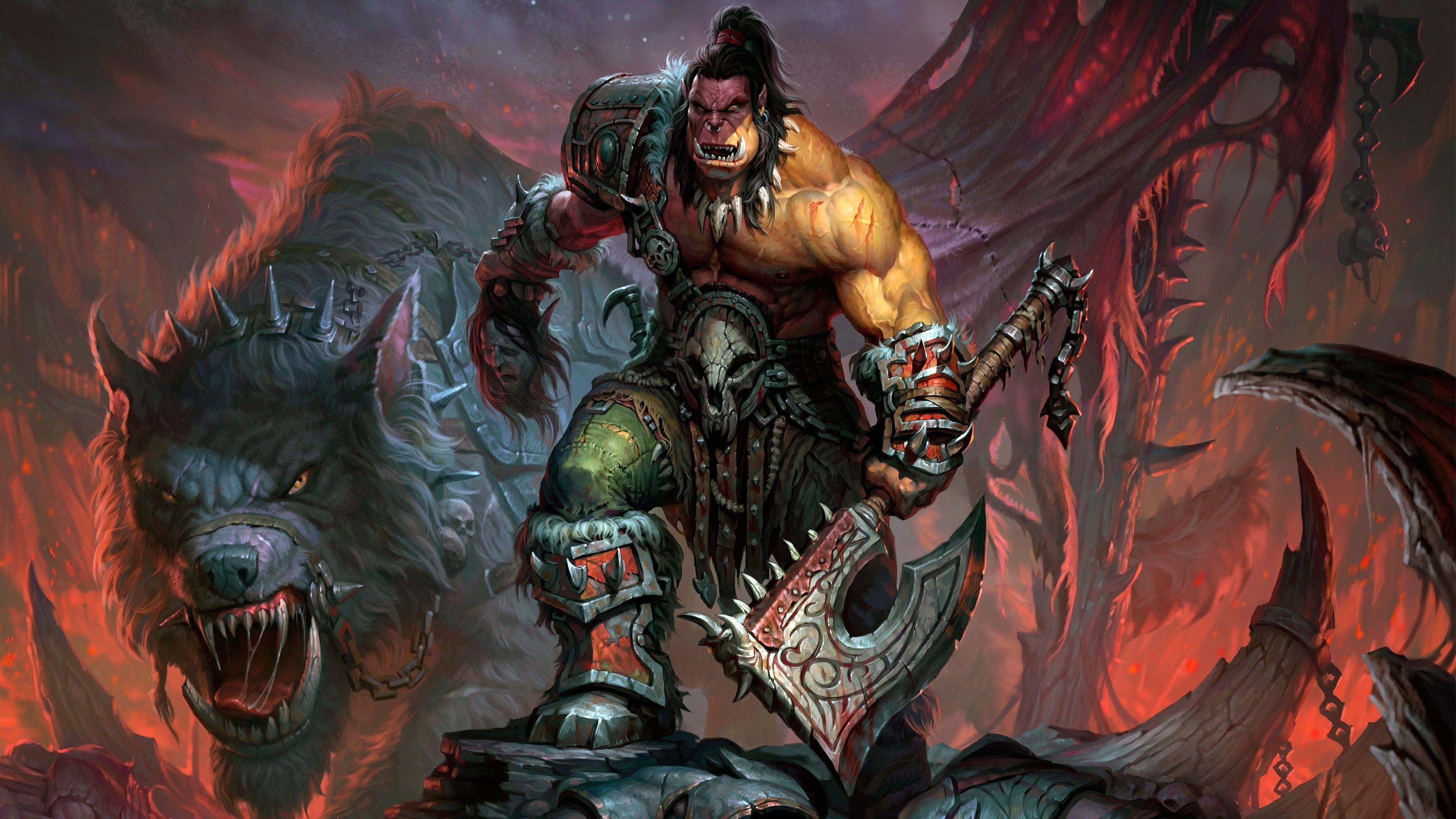 World of Warcraft Orc 4K Wallpaper