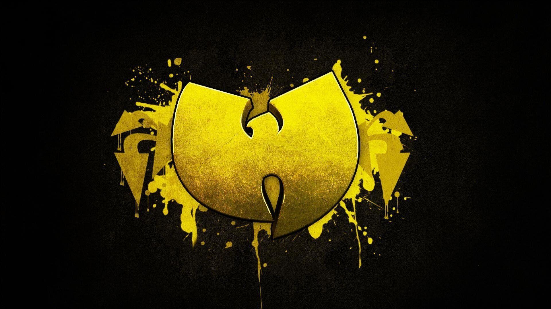 Wu Tang Clan Yellow Black Hardcore Hip Hop Music Logo Wallpaper HD