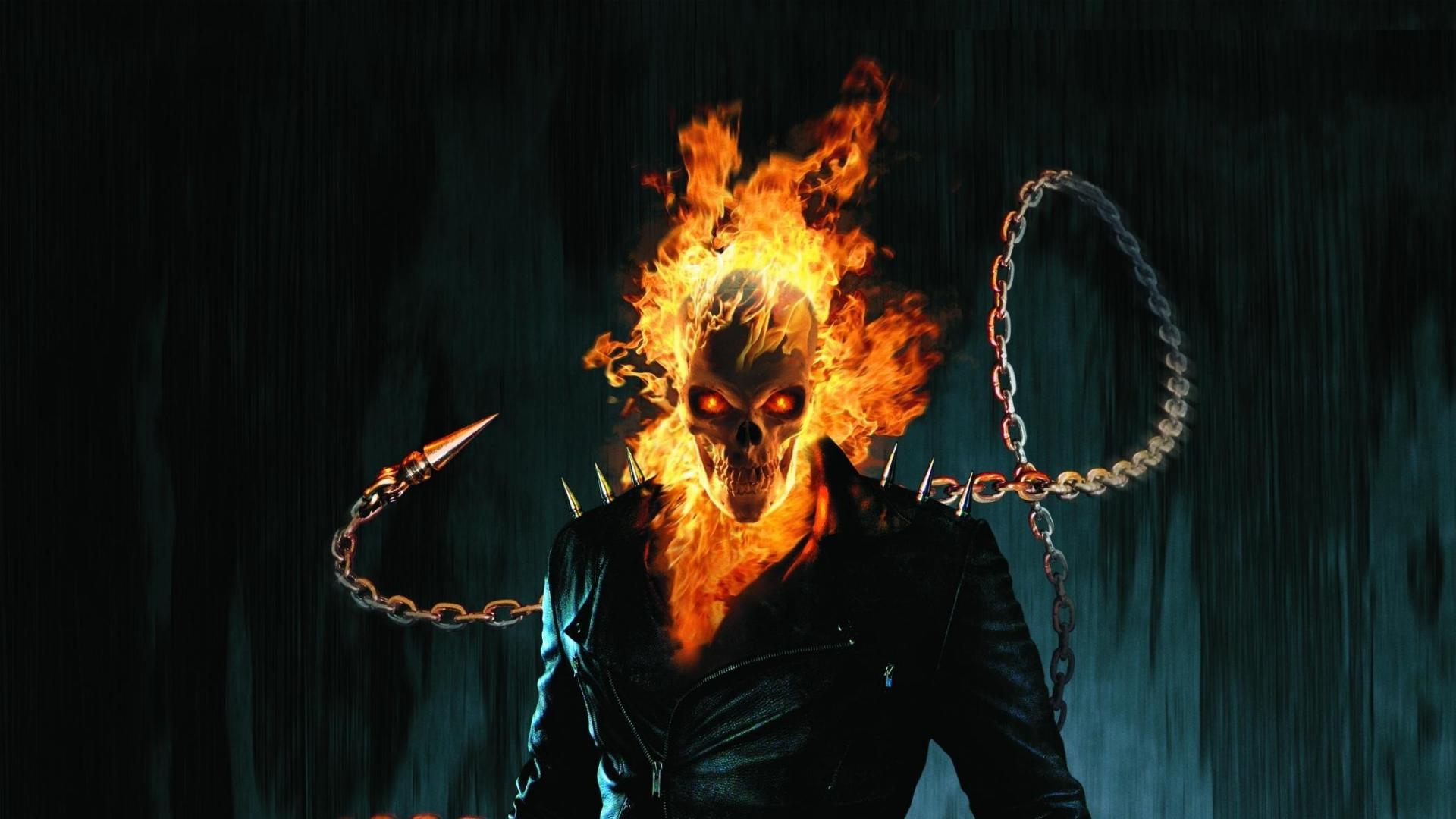 Ghost rider chains comics fire movies wallpaper