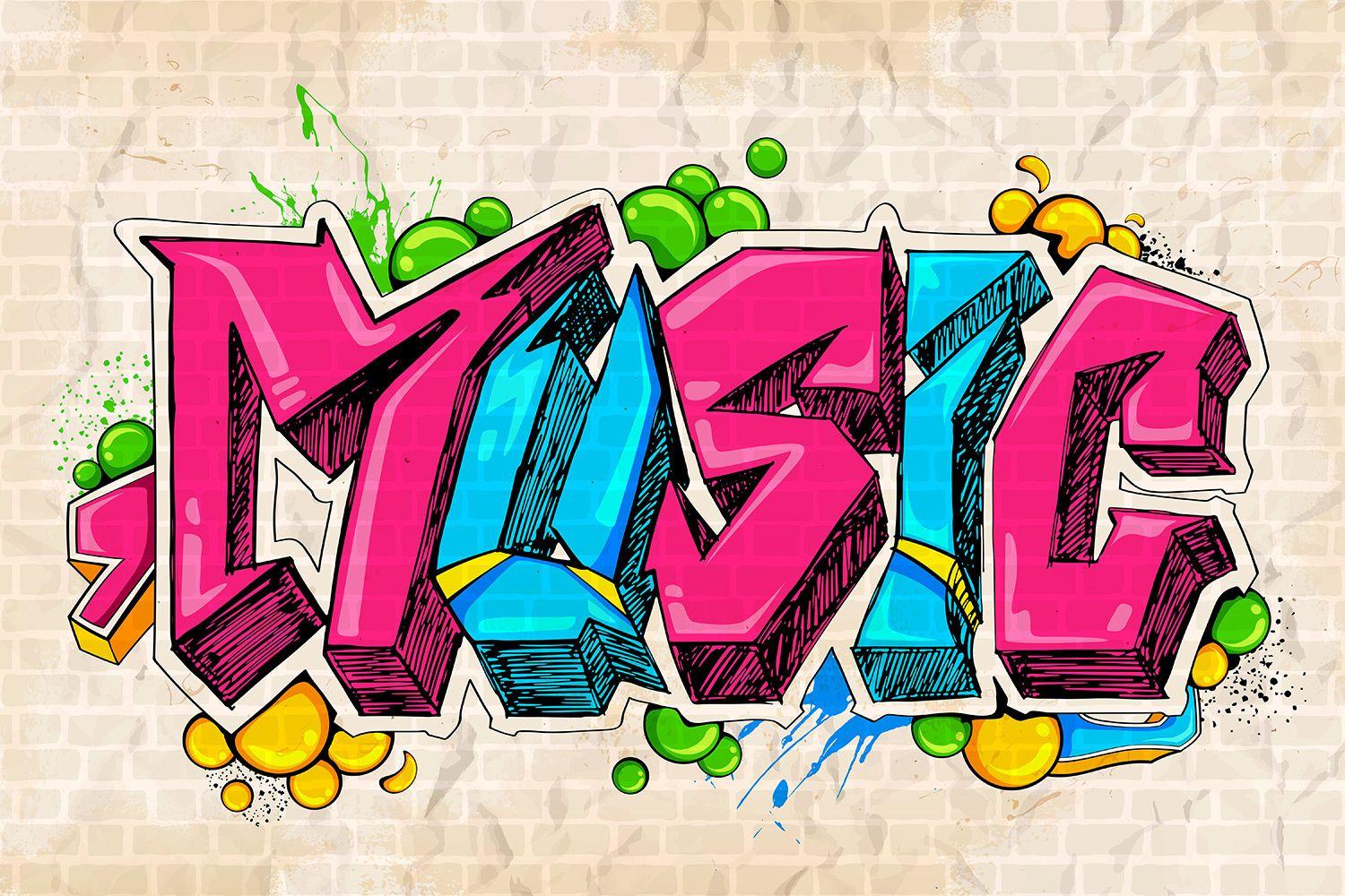 Music Graffiti Text Wallpaper