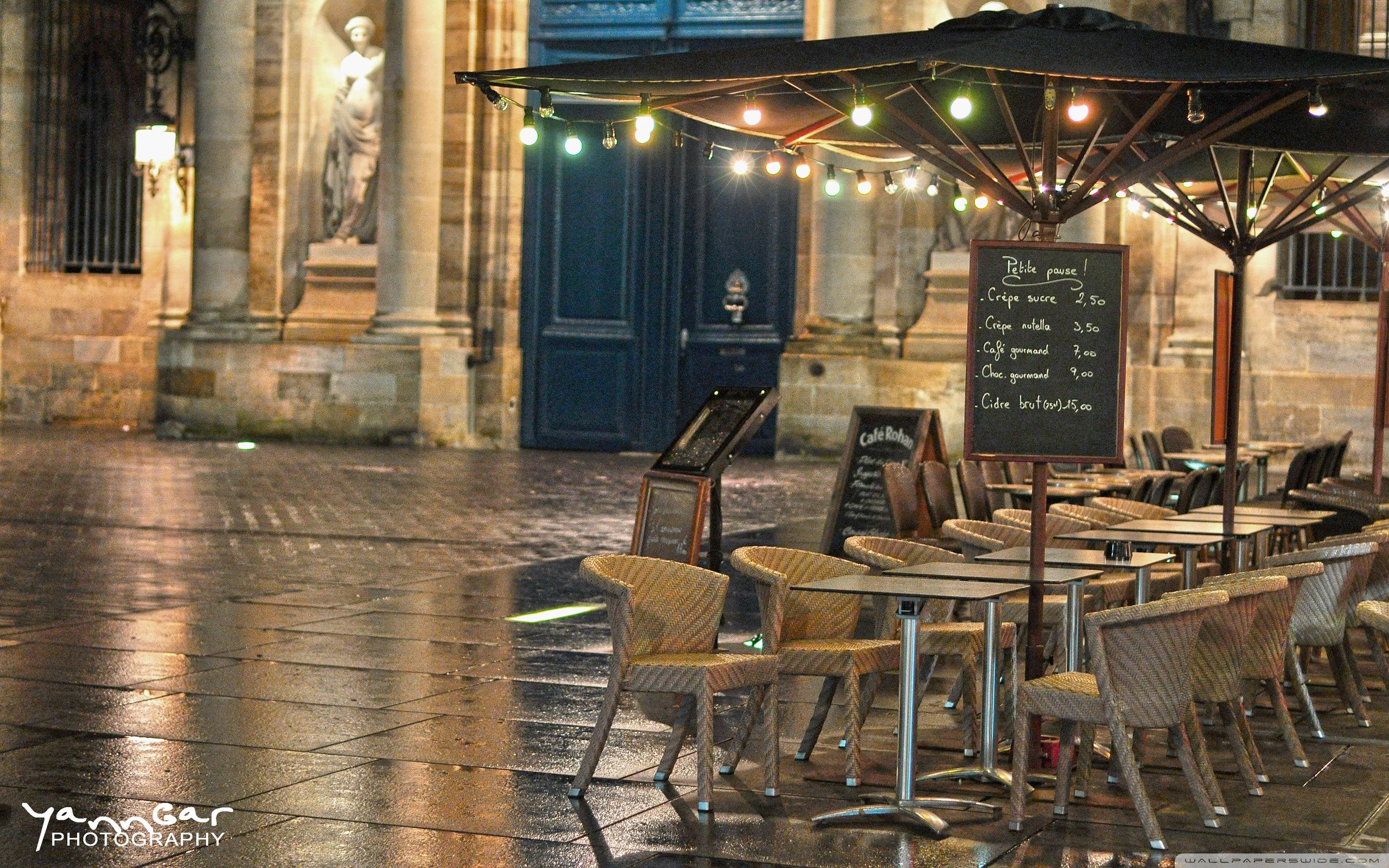 Cafe, Bordeaux, France ❤ 4K HD Desktop Wallpaper for