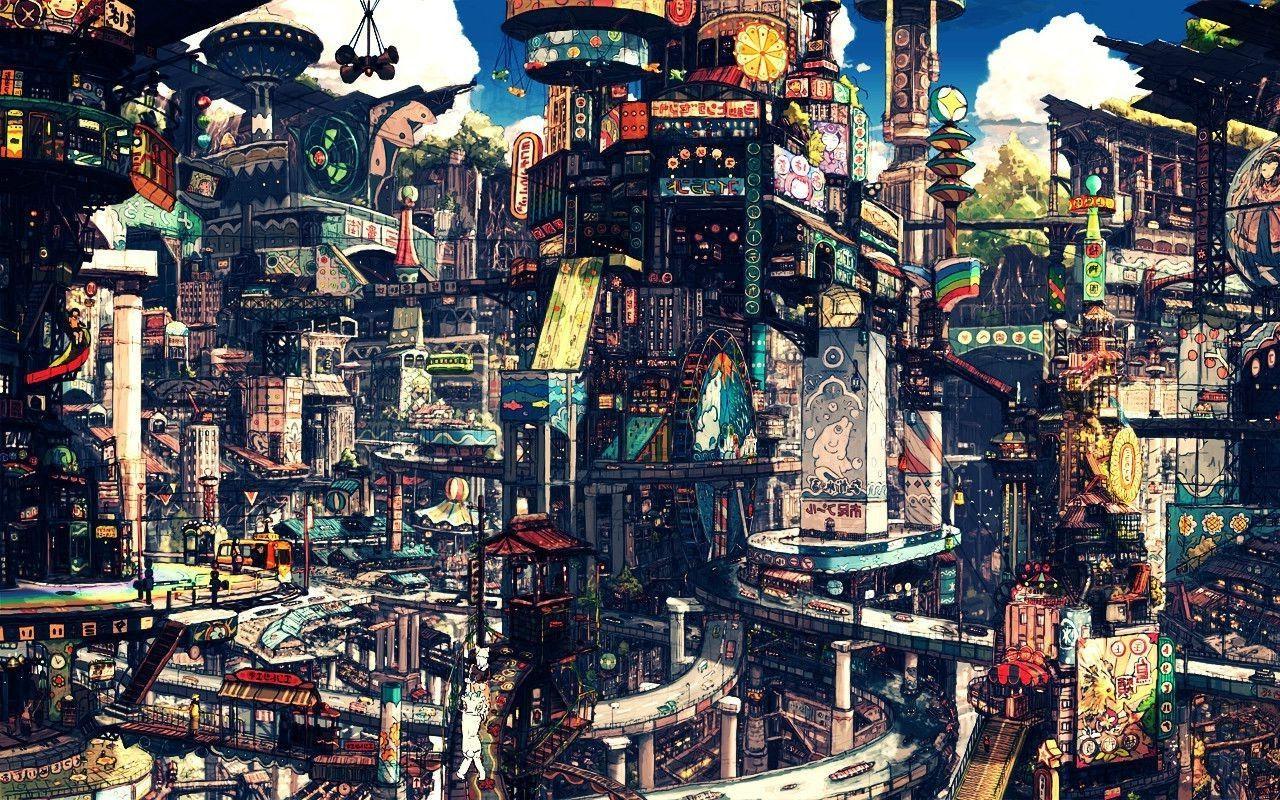 Japan Digital City wallpaper. Wallpaper 4k. City