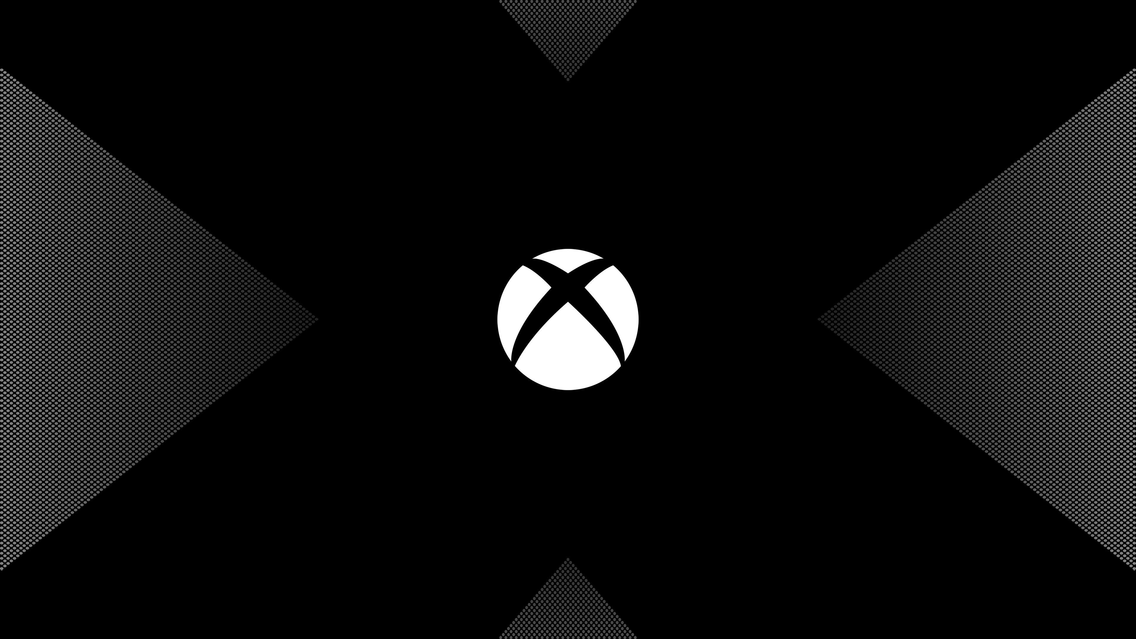 Wallpaper Xbox One X, Logo, Dark, Minimal, HD, 4K, Games