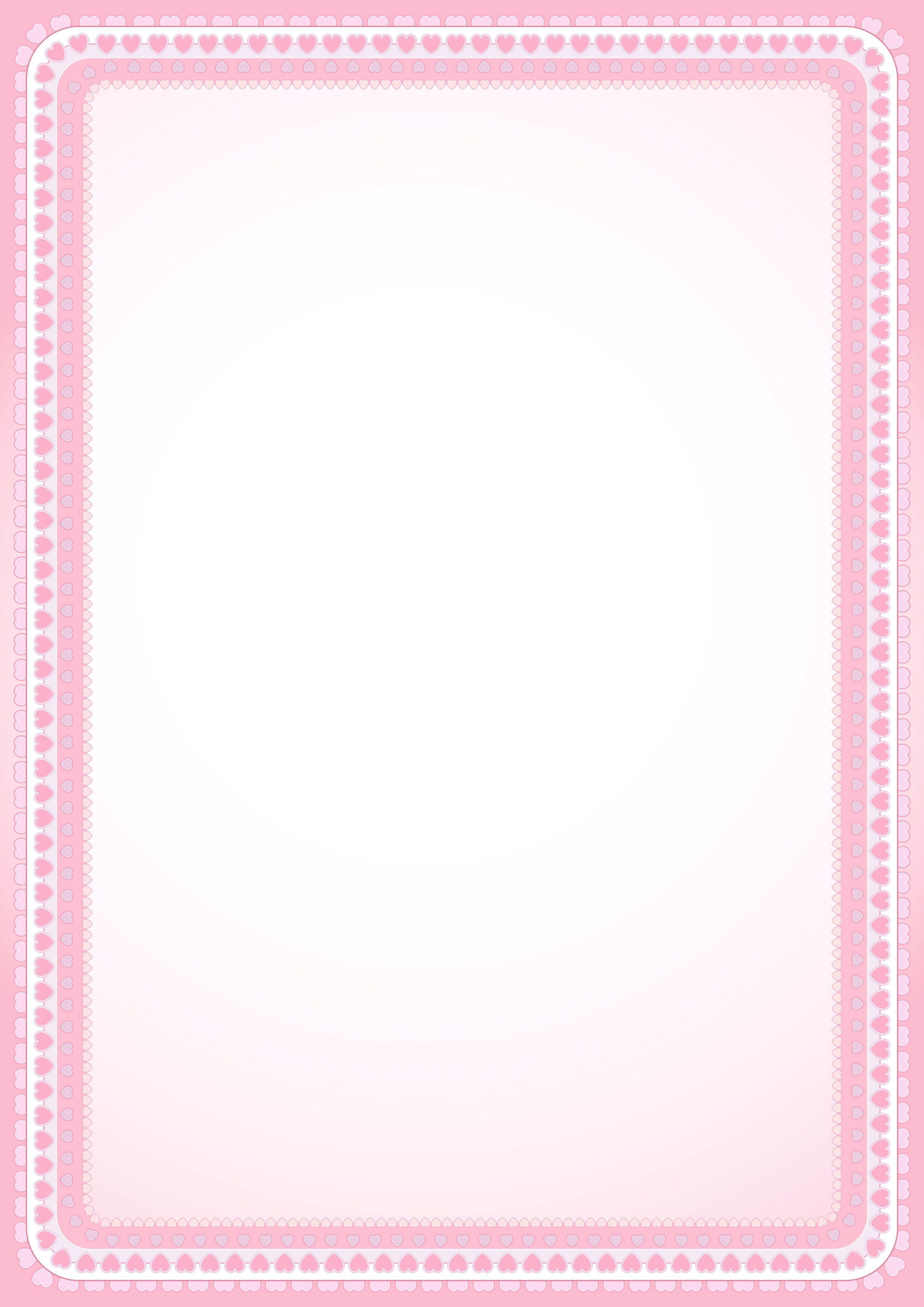 Soft Pink Background with Hearts