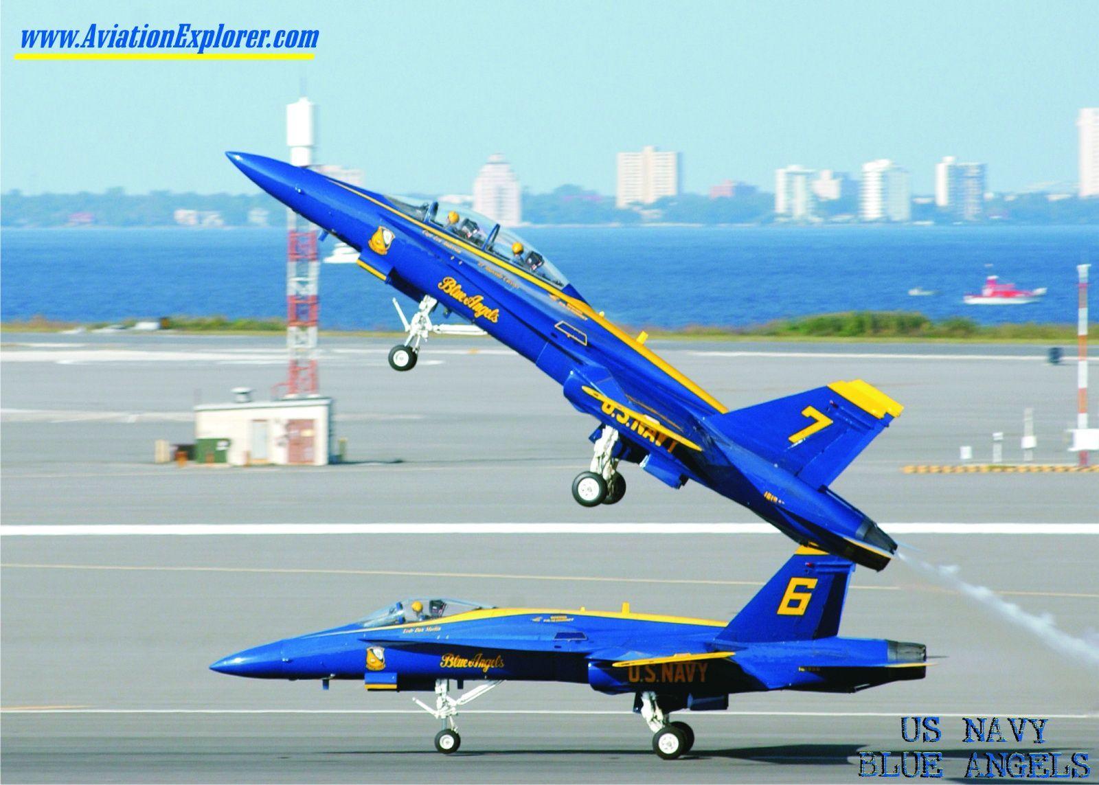 The US Navy Blue Angels Angles Aircraft Aerobatic F 18 Jets