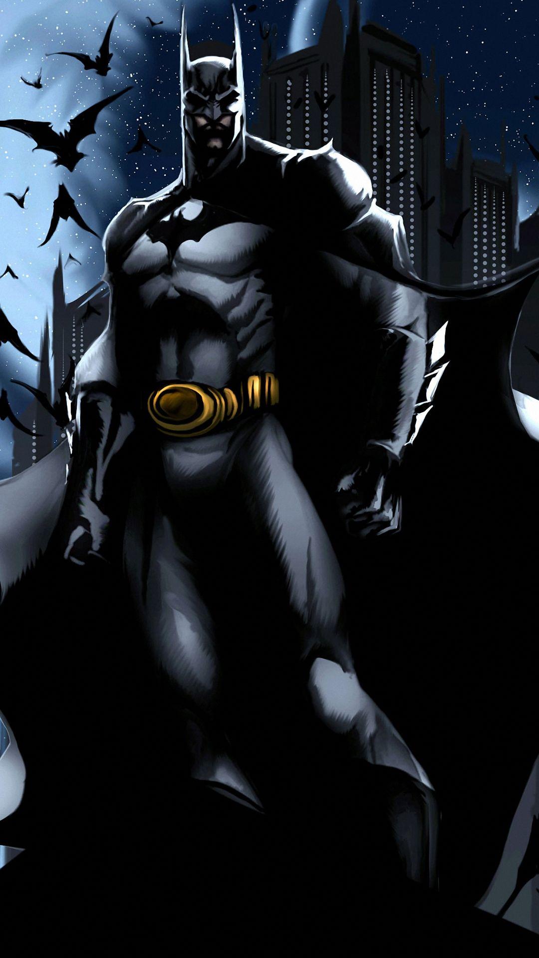 Download An android version of the hero Batman stands ready for battle.  Wallpaper