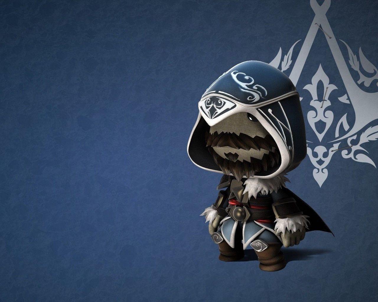 Download wallpaper 1280x1024 little big planet, assassins creed