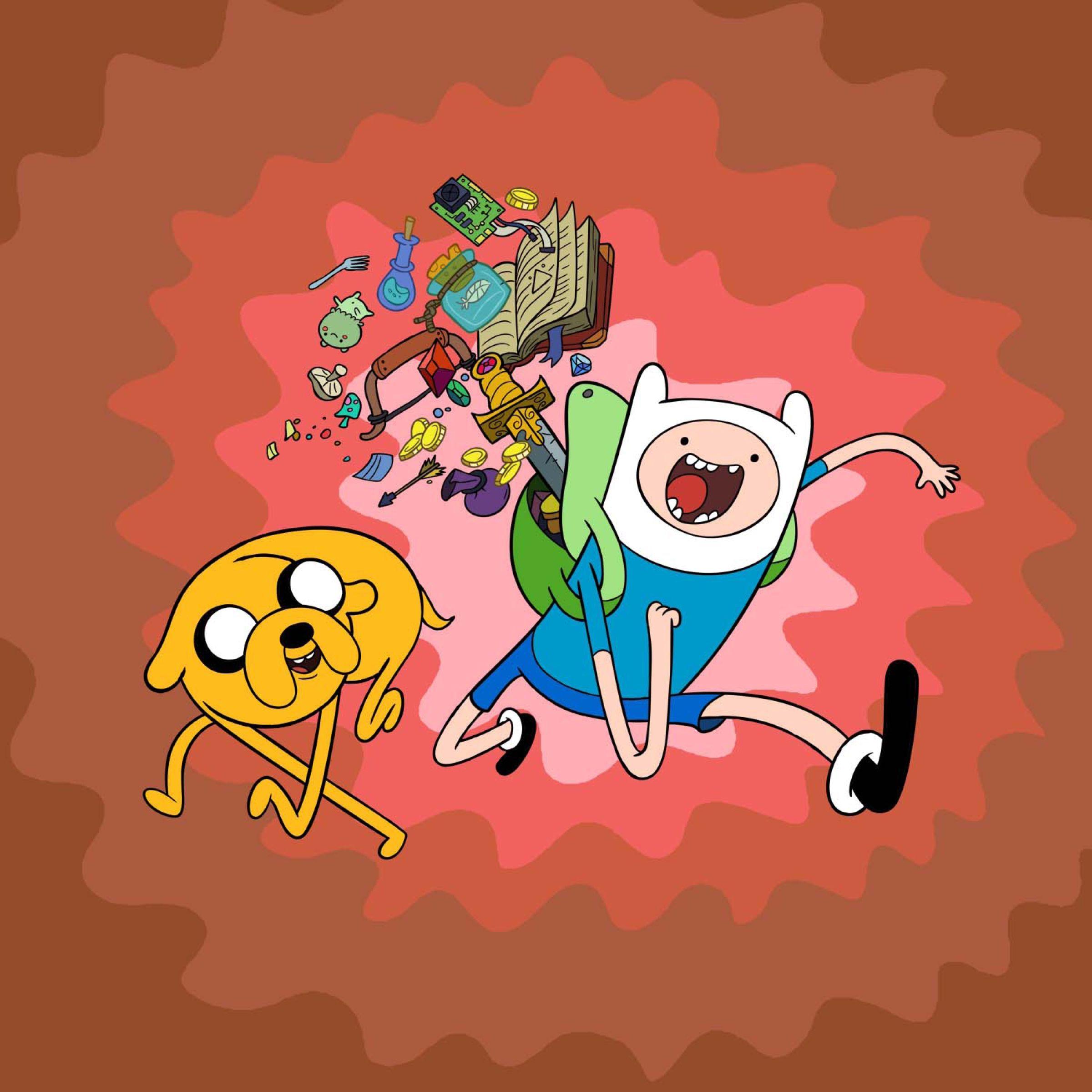 Adventure Time With Finn And Jake Bacon The Dog Pancakes Wallpaper