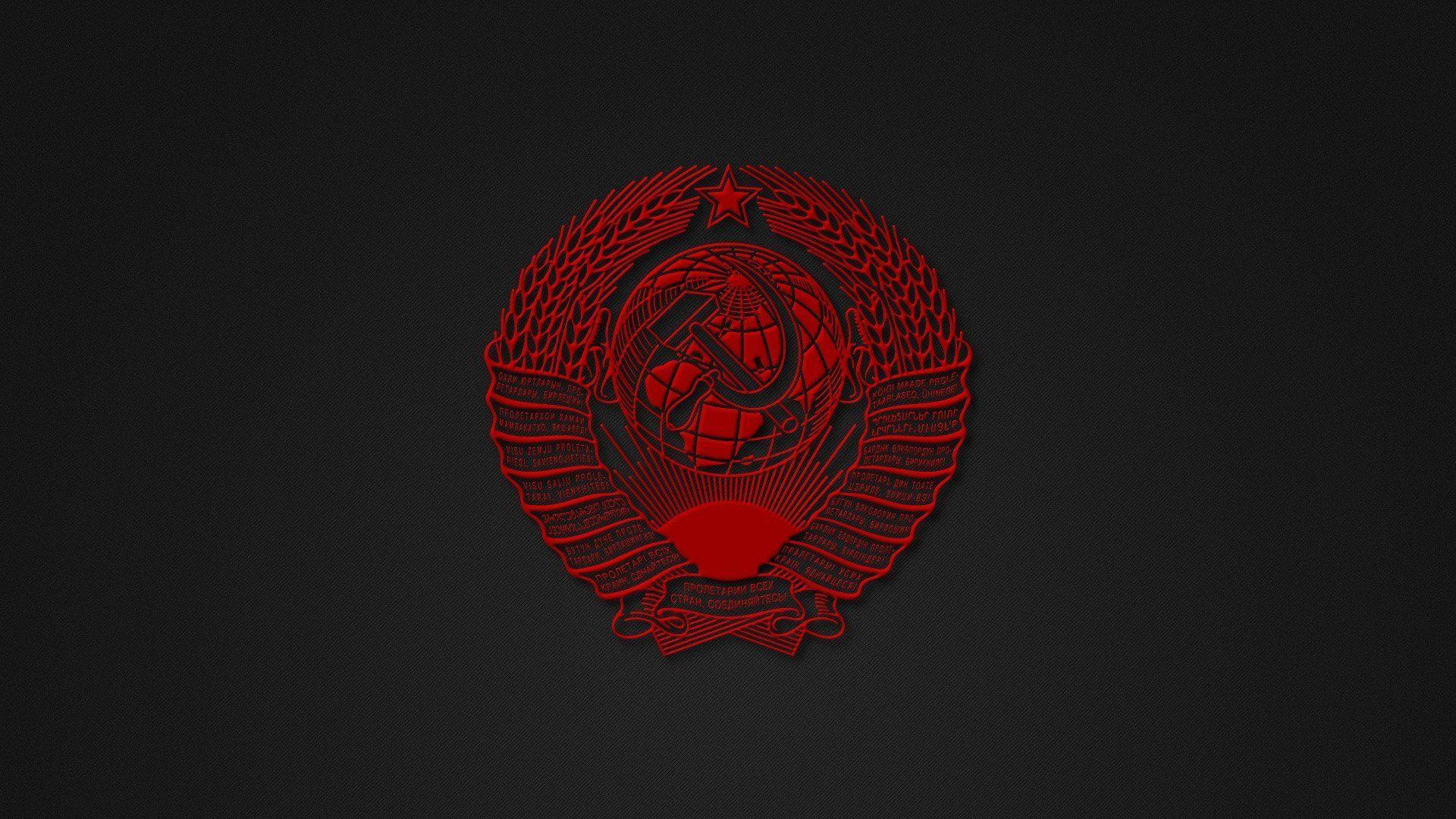 soviet union minimalism coat of arms HD wallpaper