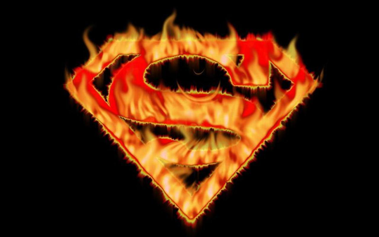 Superman Superman Flames HD Image for iPhone
