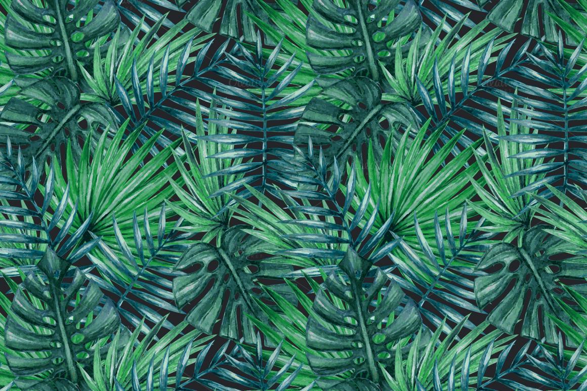 Lush Palm Tree Leaves Patterns