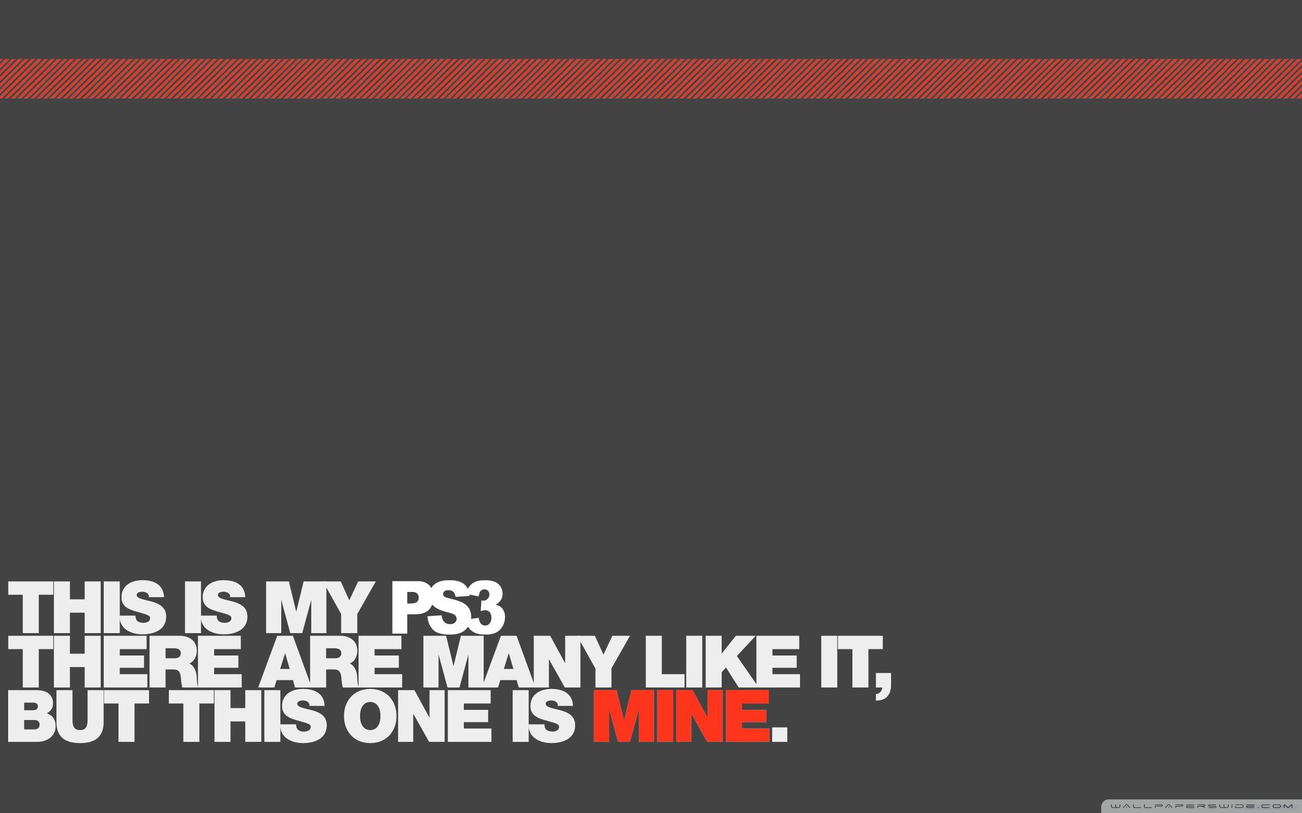 My PS3 ❤ 4K HD Desktop Wallpaper for 4K Ultra HD TV • Dual Monitor