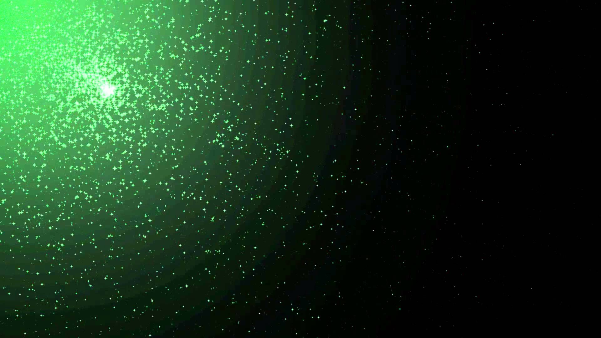 Green Stars Across Black Backgrounds ANIMATION FREE FOOTAGE HD.