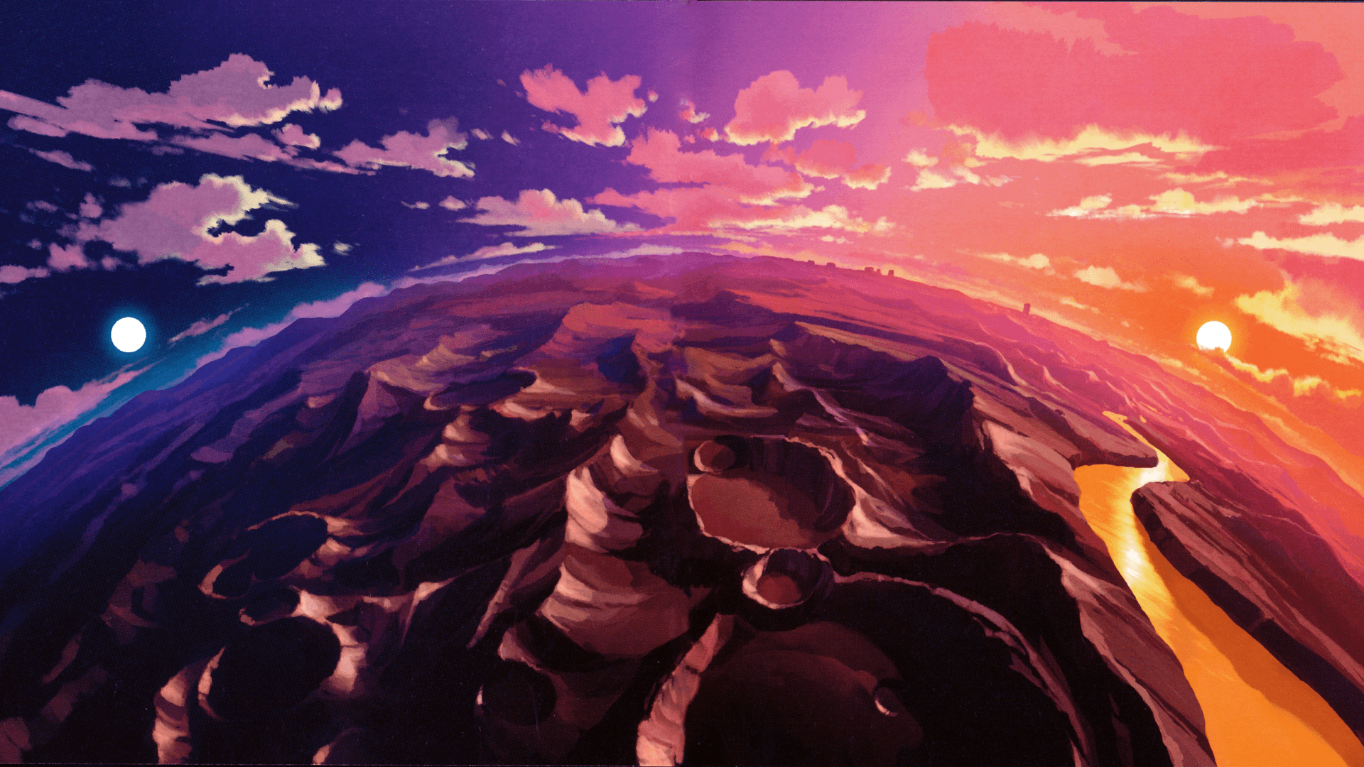 landscape, Clouds, Mountain, Tengen Toppa Gurren Lagann Wallpaper